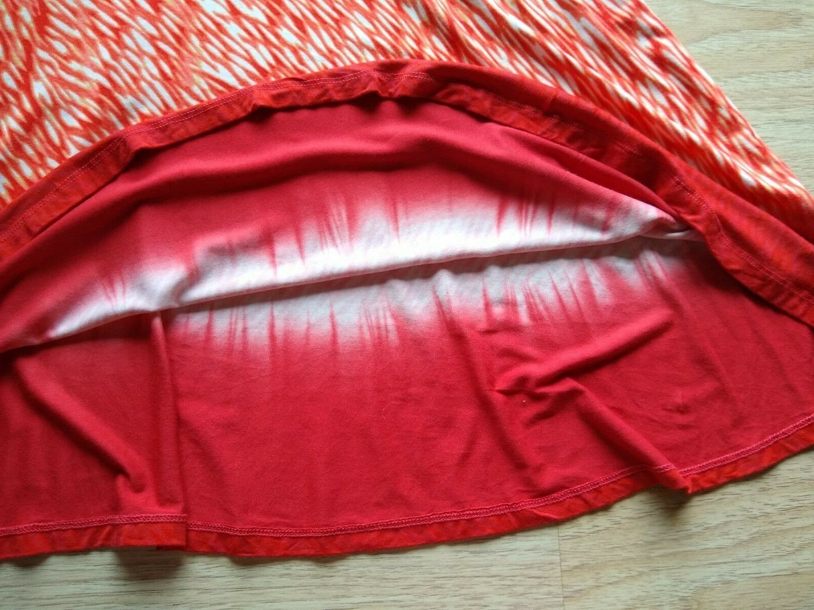 Athleta Reef Printed Knit Sheath Yoga Dress Sleeveless Orange White Women Sz.S - Thumbnail 7