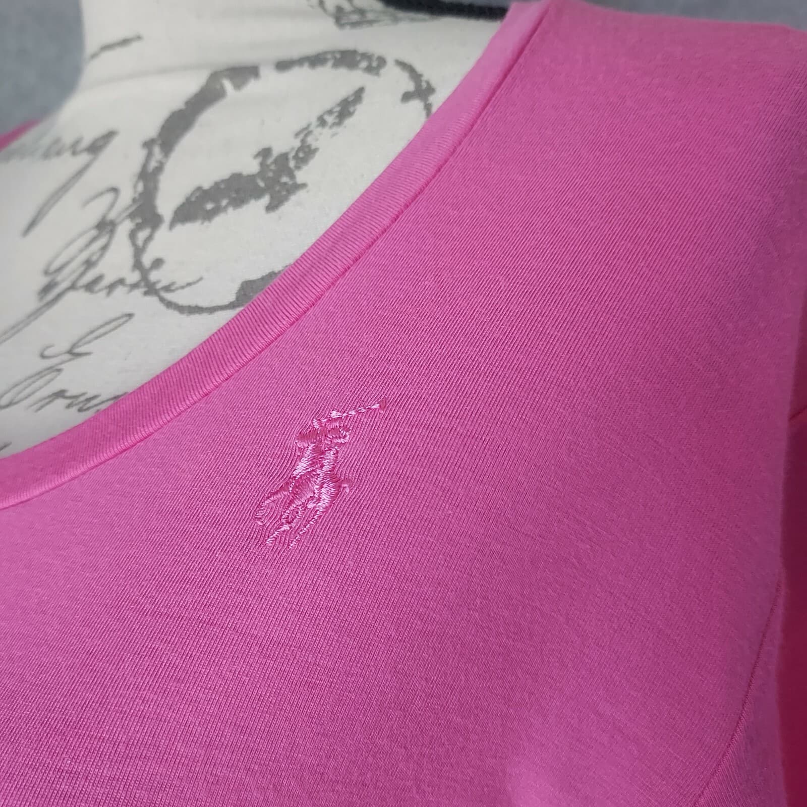 Ralph Lauren Sport T-Shirt Short Sleeve Scoop Neck Pink Lyocell Blend Women Sz.S - Thumbnail 2