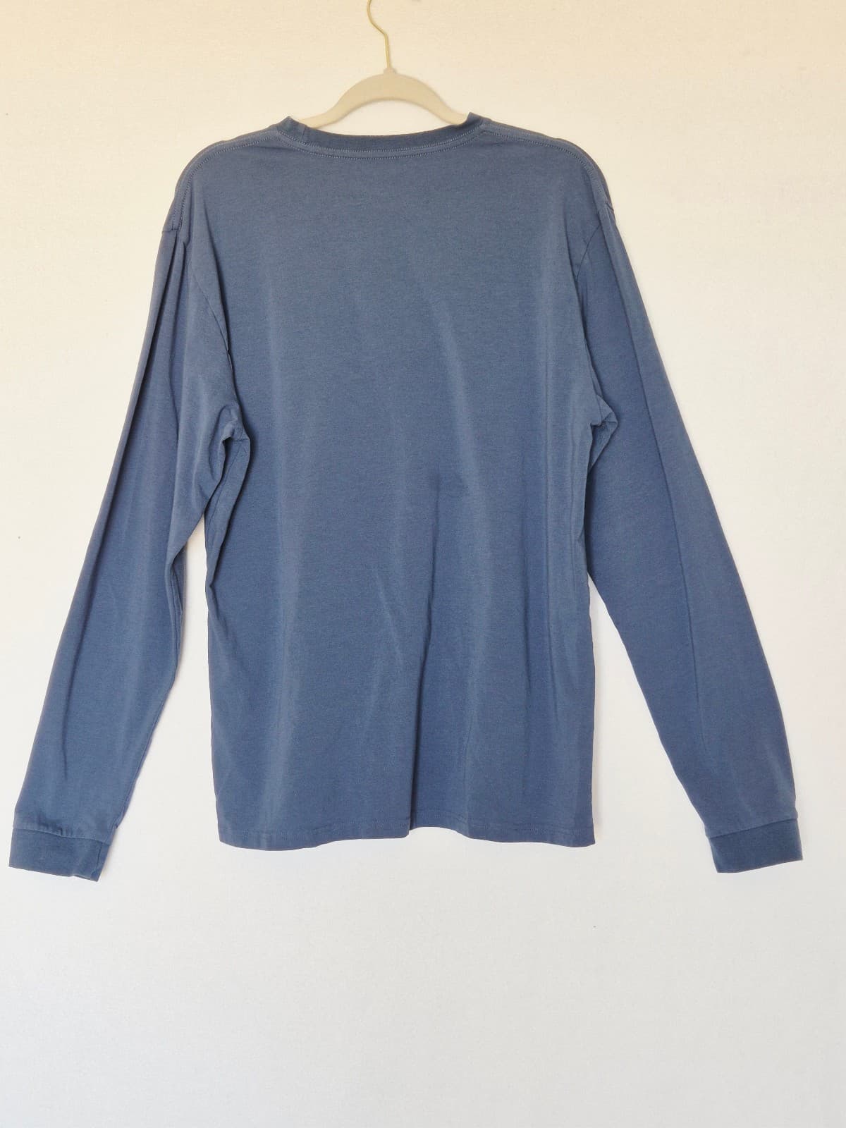 Birddogs Men's XL Logo Pocket Long Sleeve T-Shirt Crew Neck Blue Cotton Blend - Thumbnail 4