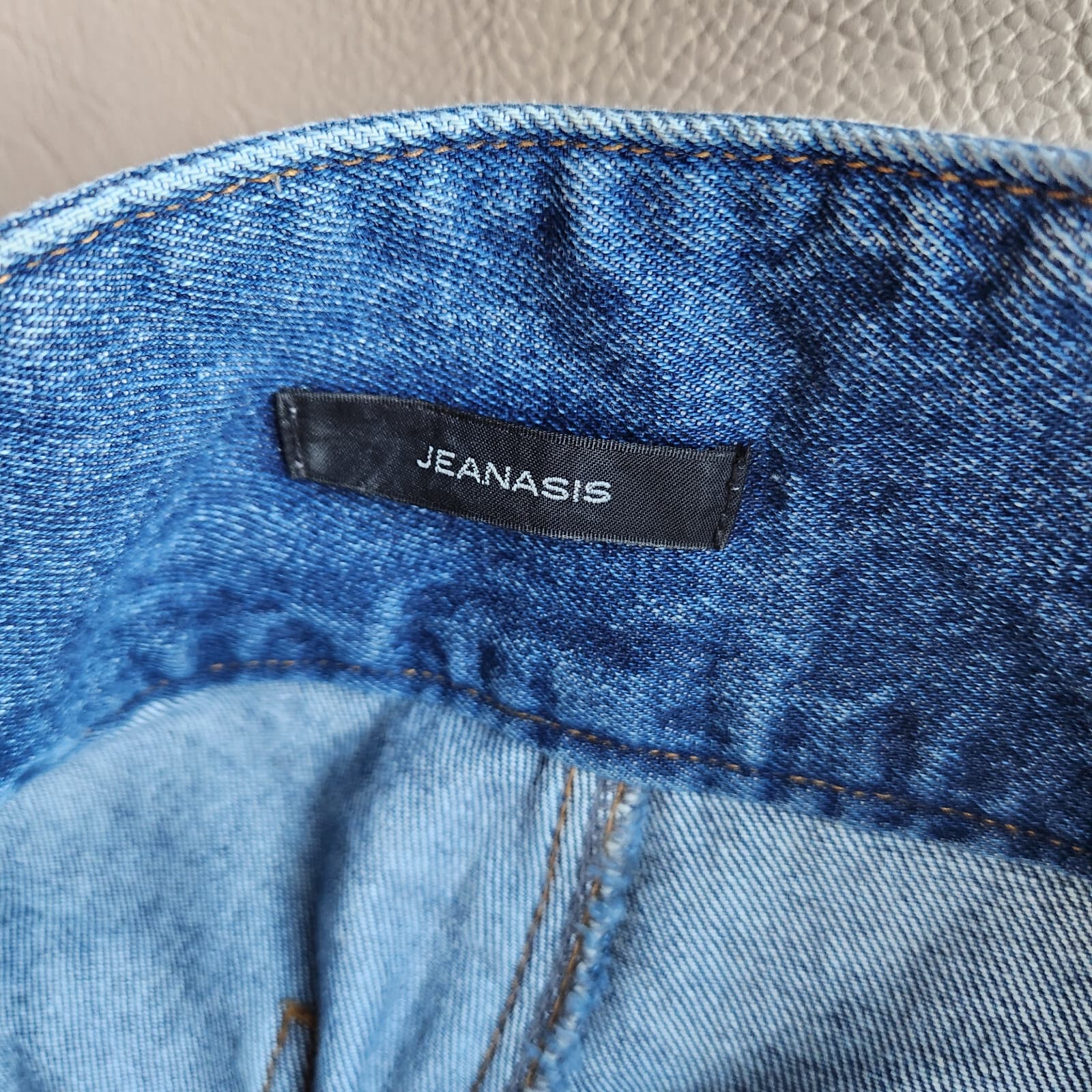 Genesis JEANASIS High Rise Pleated Button-Fly Tapered Jeans Daddy Fit Blue Sz.S - Thumbnail 9