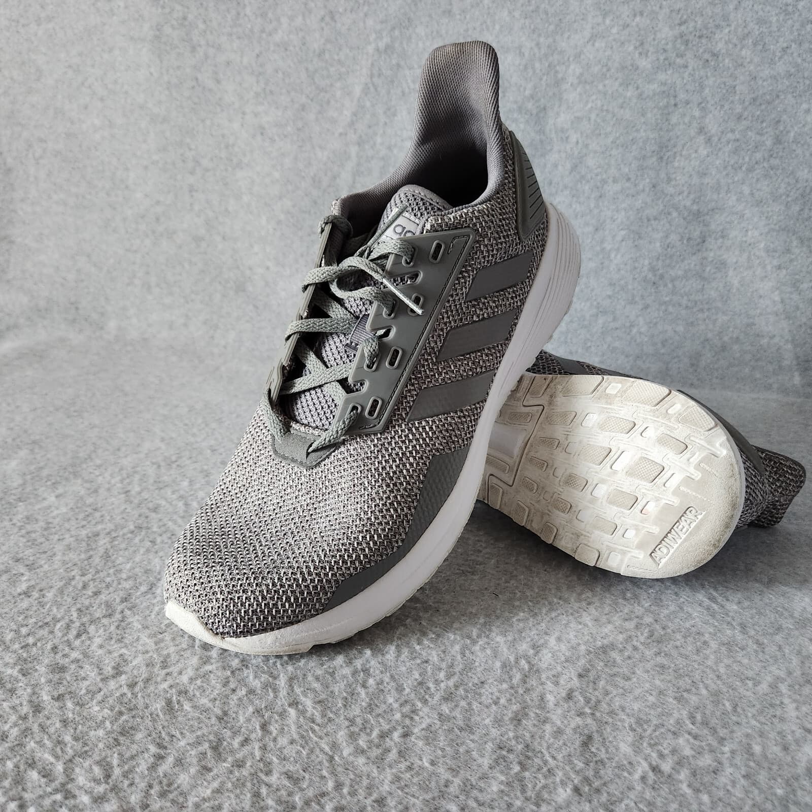 Adidas Men's US11 Duramo 9 Cloudfoam Mesh Athletic Gym Running Sneaker Lace Grey - Thumbnail 5
