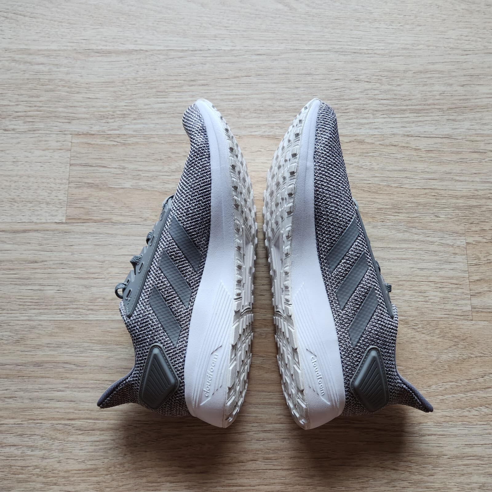 Adidas Men's US11 Duramo 9 Cloudfoam Mesh Athletic Gym Running Sneaker Lace Grey - Thumbnail 7