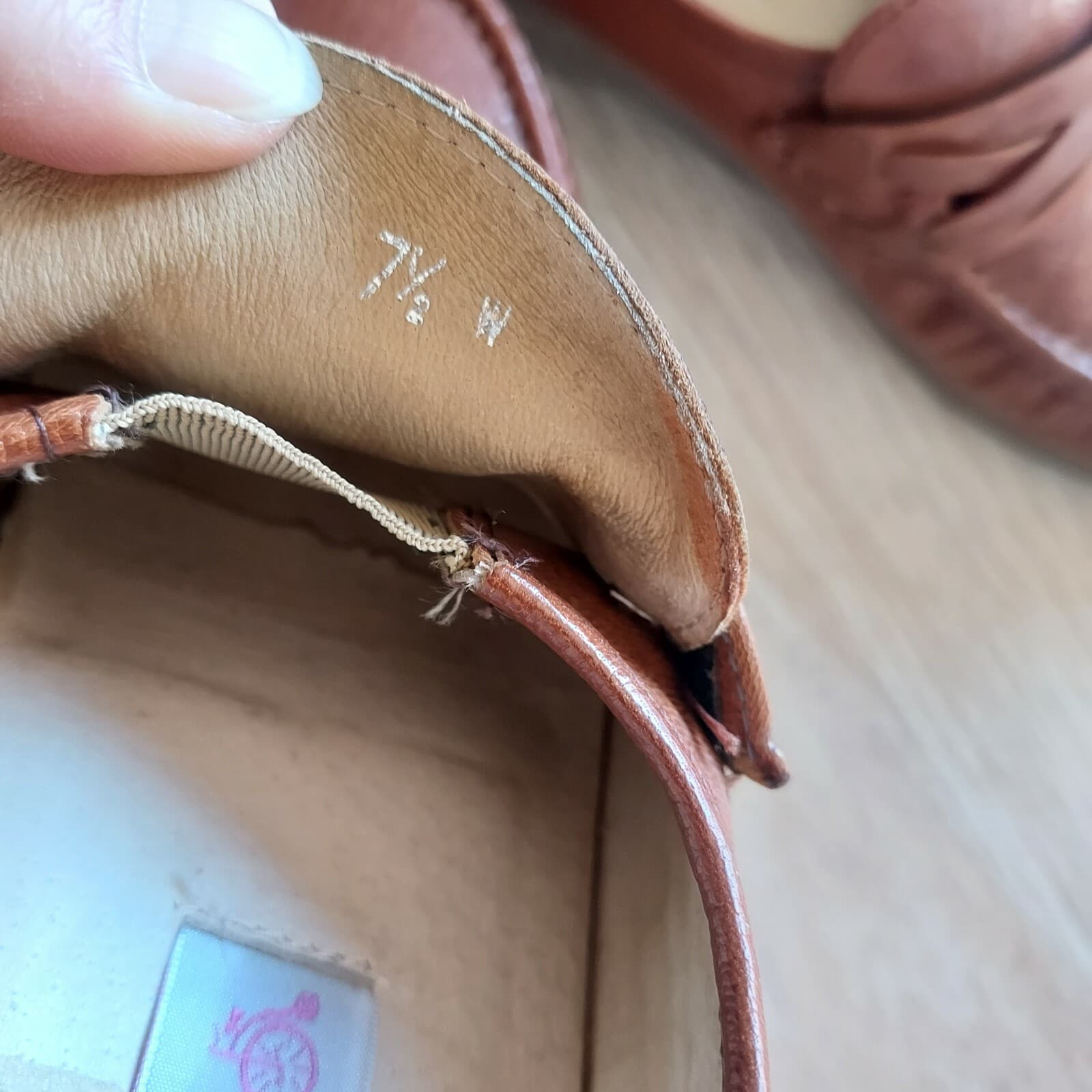 Vintage Famolare Made in Italy Leather Loafer Wave Rubber Sole Brown Women US7.5 - Thumbnail 11