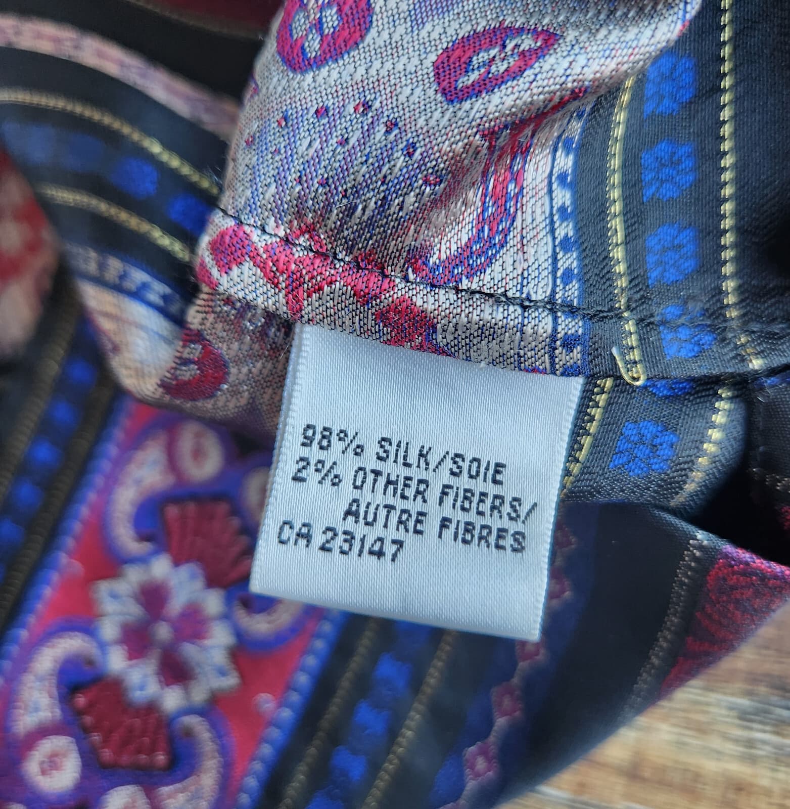 Vintage Talbots Silk Jacquard Tribal Lightweight Jacket Metallic Multicolor 10 - Thumbnail 10