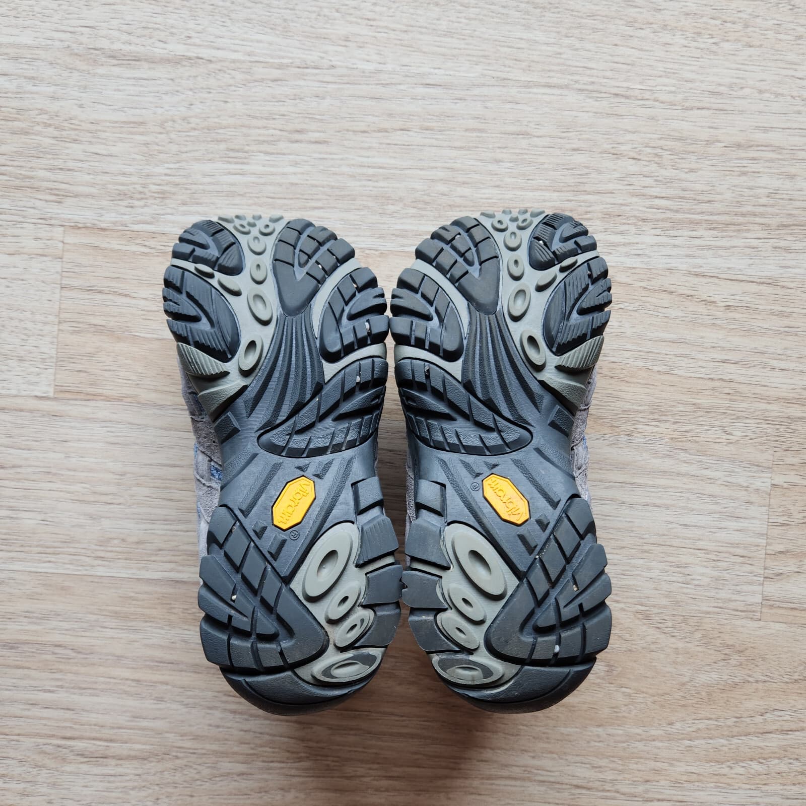 Merrell Women's US7 MOAB 2 Vent Hiking Shoes Leather Mesh Waterproof Grey Blue - Thumbnail 9