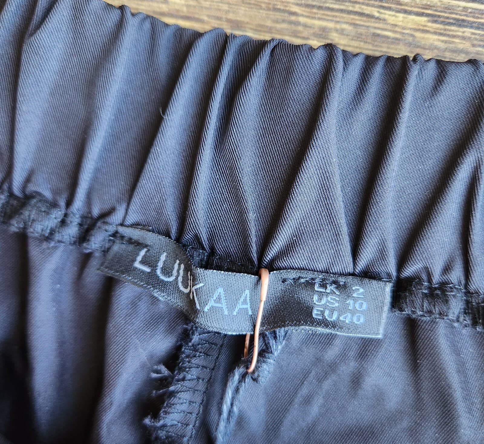 NWT LUUKAA Alexa Bebop Streetwear Pant Elastic Waist Pocket Black Women's M/10 - Thumbnail 8