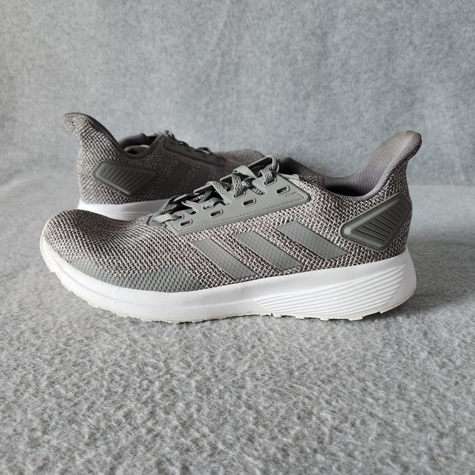 Adidas Men's US11 Duramo 9 Cloudfoam Mesh Athletic Gym Running Sneaker Lace Grey - Thumbnail 4