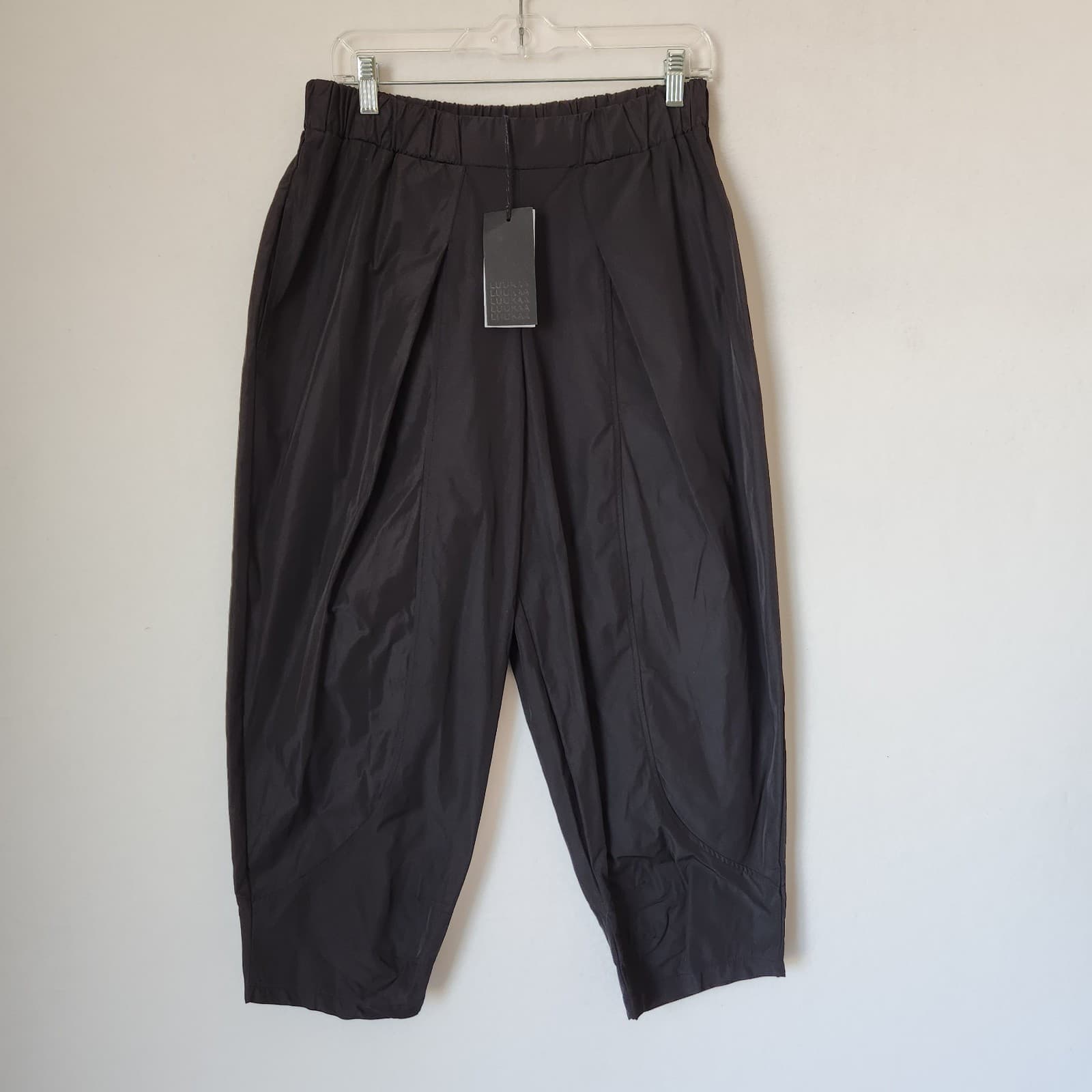 NWT LUUKAA Alexa Bebop Streetwear Pant Elastic Waist Pocket Black Women's M/10 - Thumbnail 2