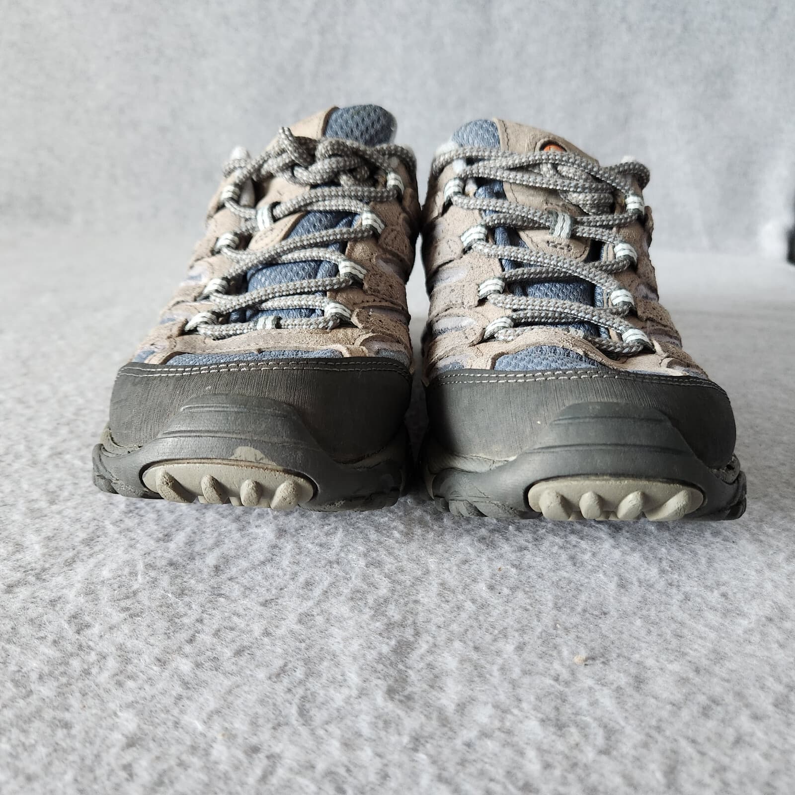 Merrell Women's US7 MOAB 2 Vent Hiking Shoes Leather Mesh Waterproof Grey Blue - Thumbnail 8