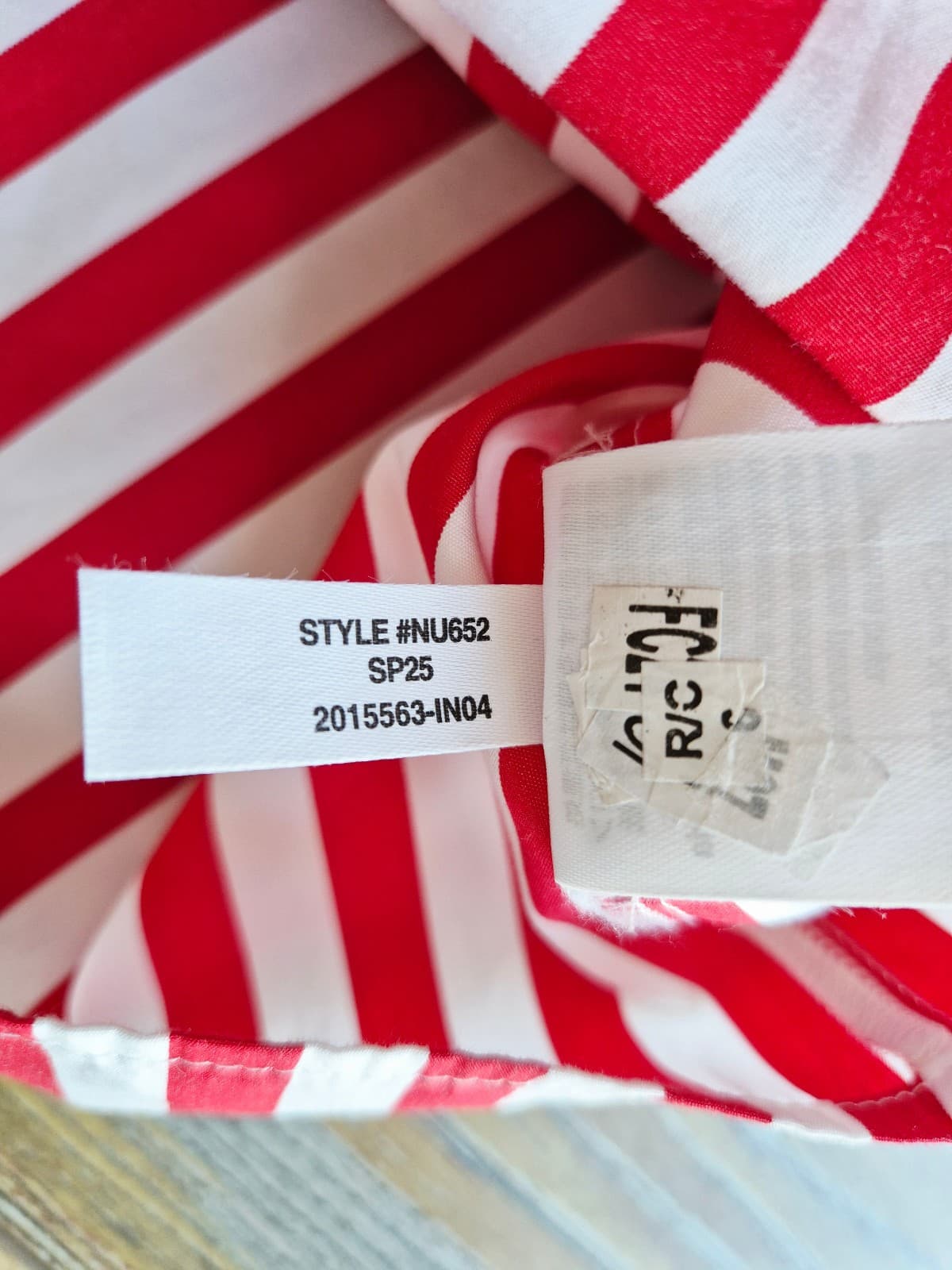 Madewell Straight Hem Boxy Shirt Long Sleeve Cotton Red White Stripe Women's L - Thumbnail 14
