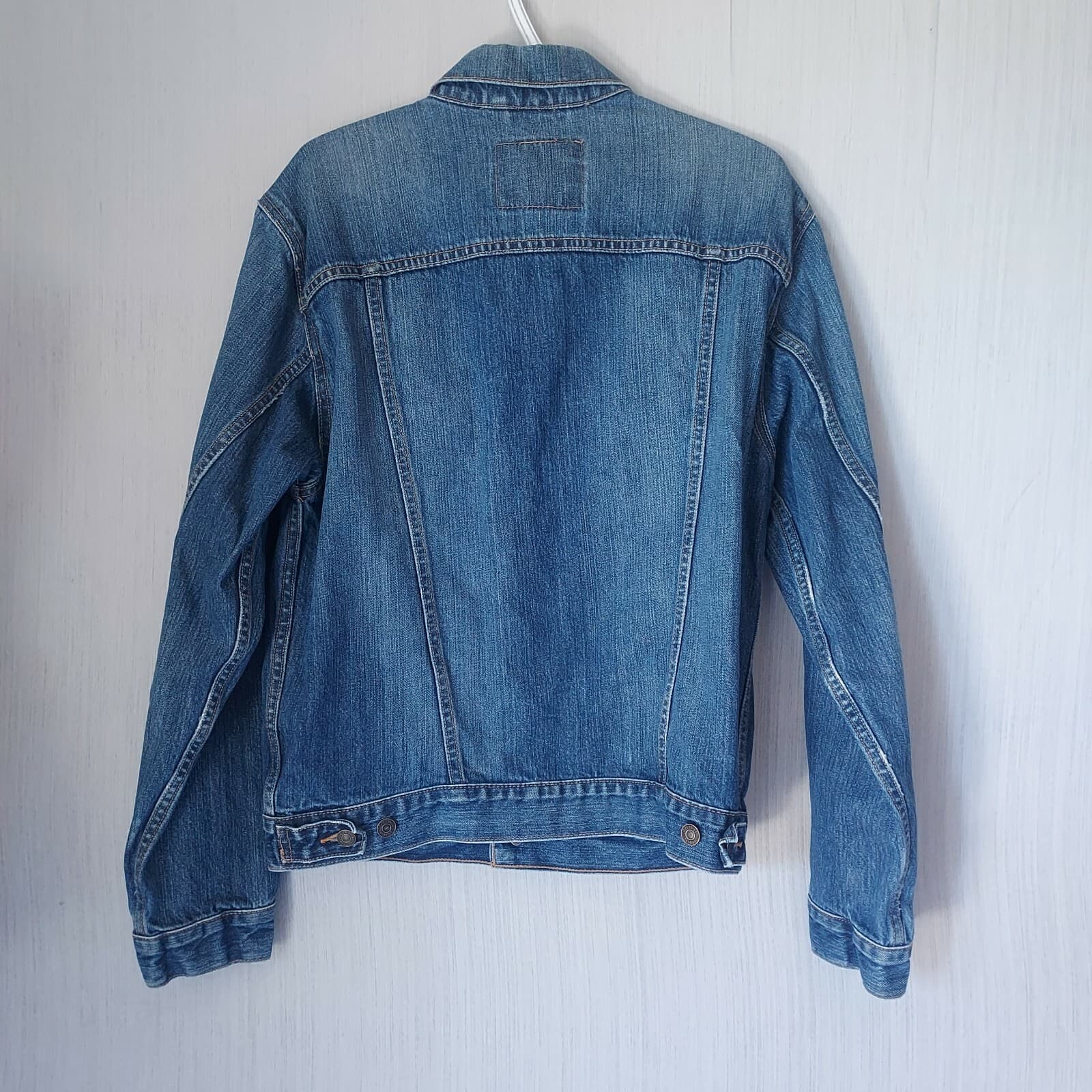 Levi's 70507 Standard Trucker Jean Jacket Button Blue 100% Cotton Men Medium - Thumbnail 3