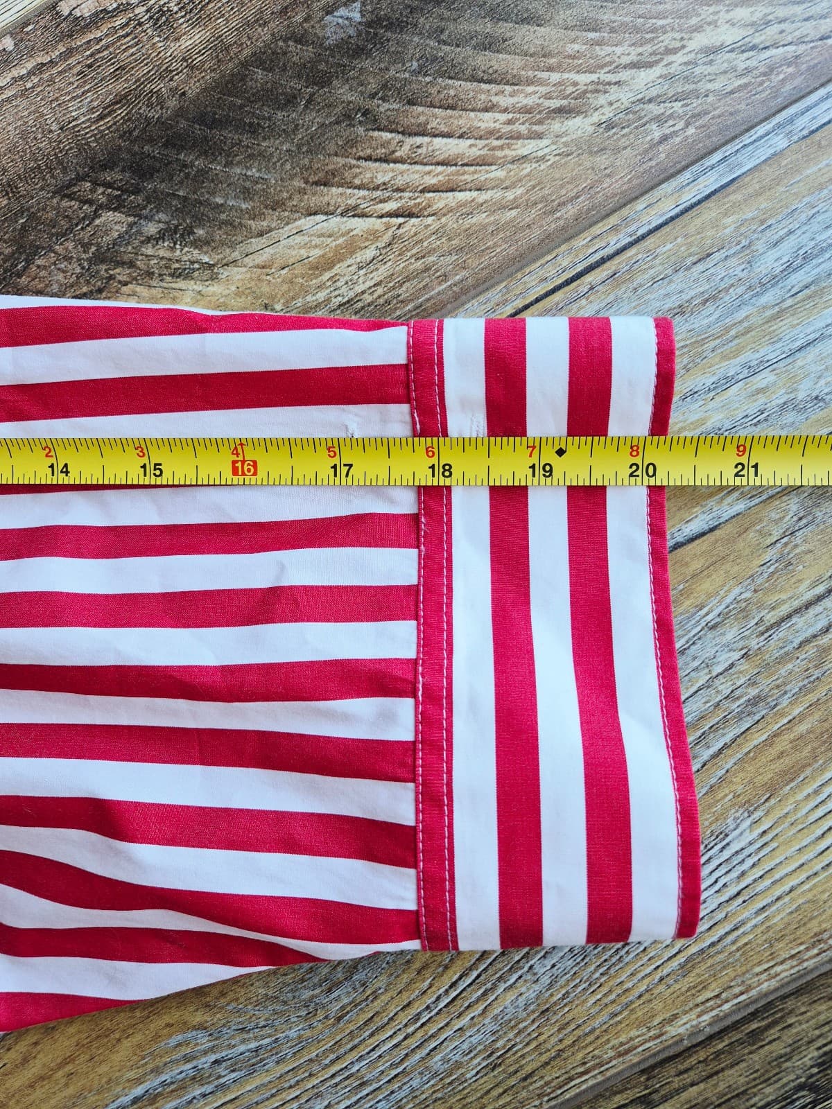 Madewell Straight Hem Boxy Shirt Long Sleeve Cotton Red White Stripe Women's L - Thumbnail 15