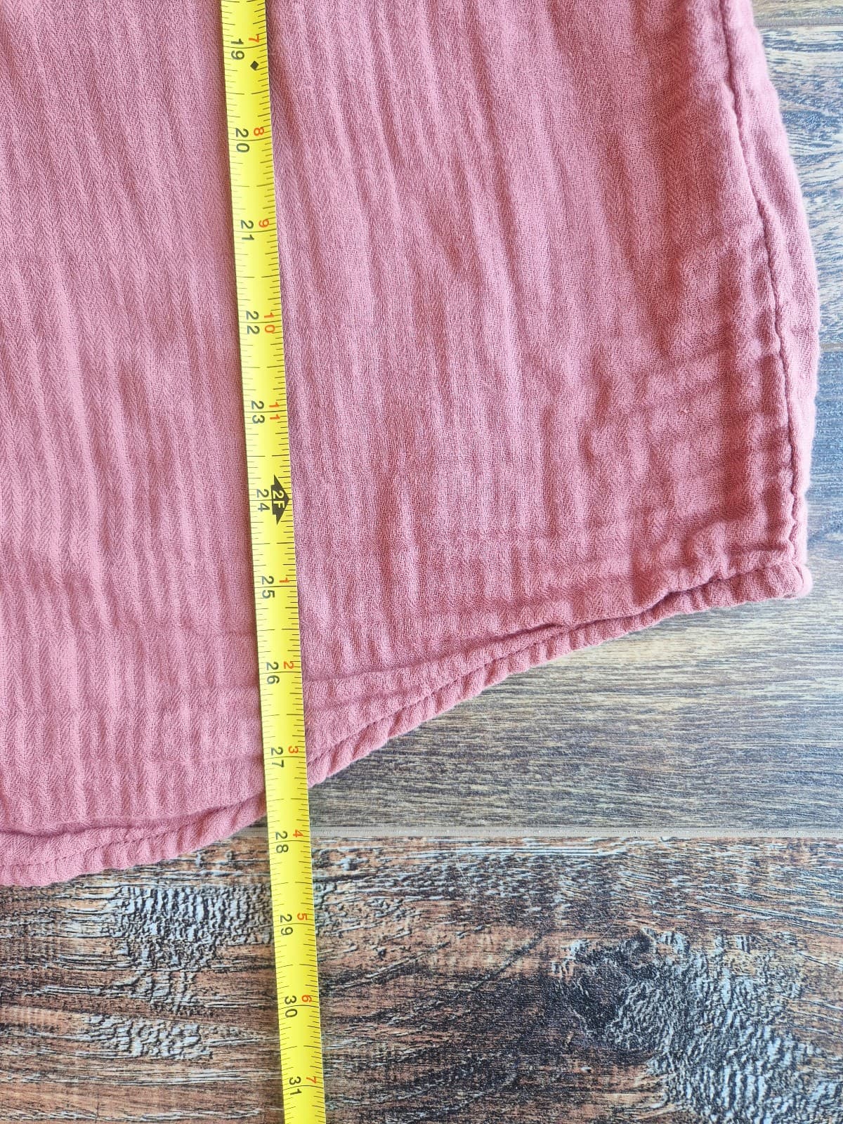 CP Shades Gauze Crinkle Button-Up Tunic Shirt Long Sleeve Dusty Rose Women's S - Thumbnail 11