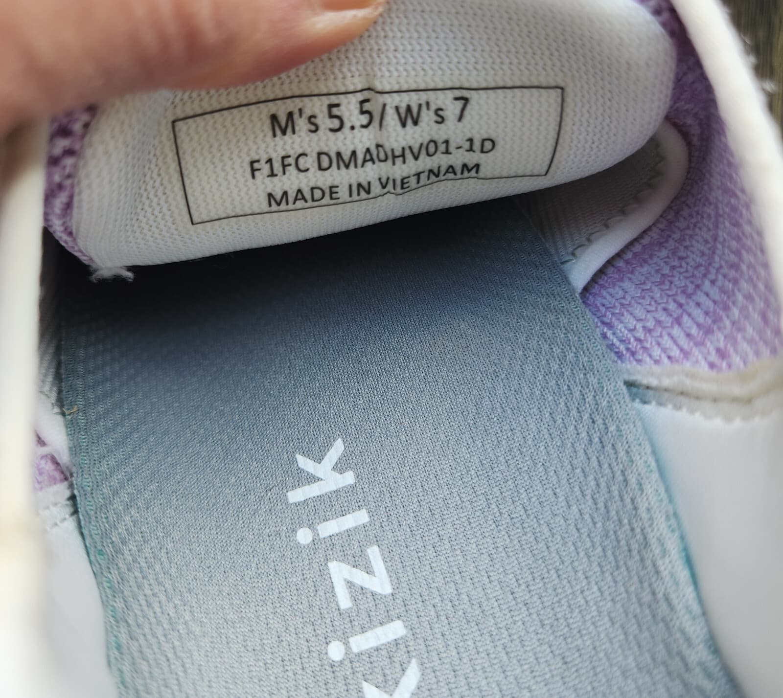 Kizik Madrid Eco Stretch-Knit Hands Free Sneaker Lace-Up Purple Men 5.5 Women 7 - Thumbnail 11