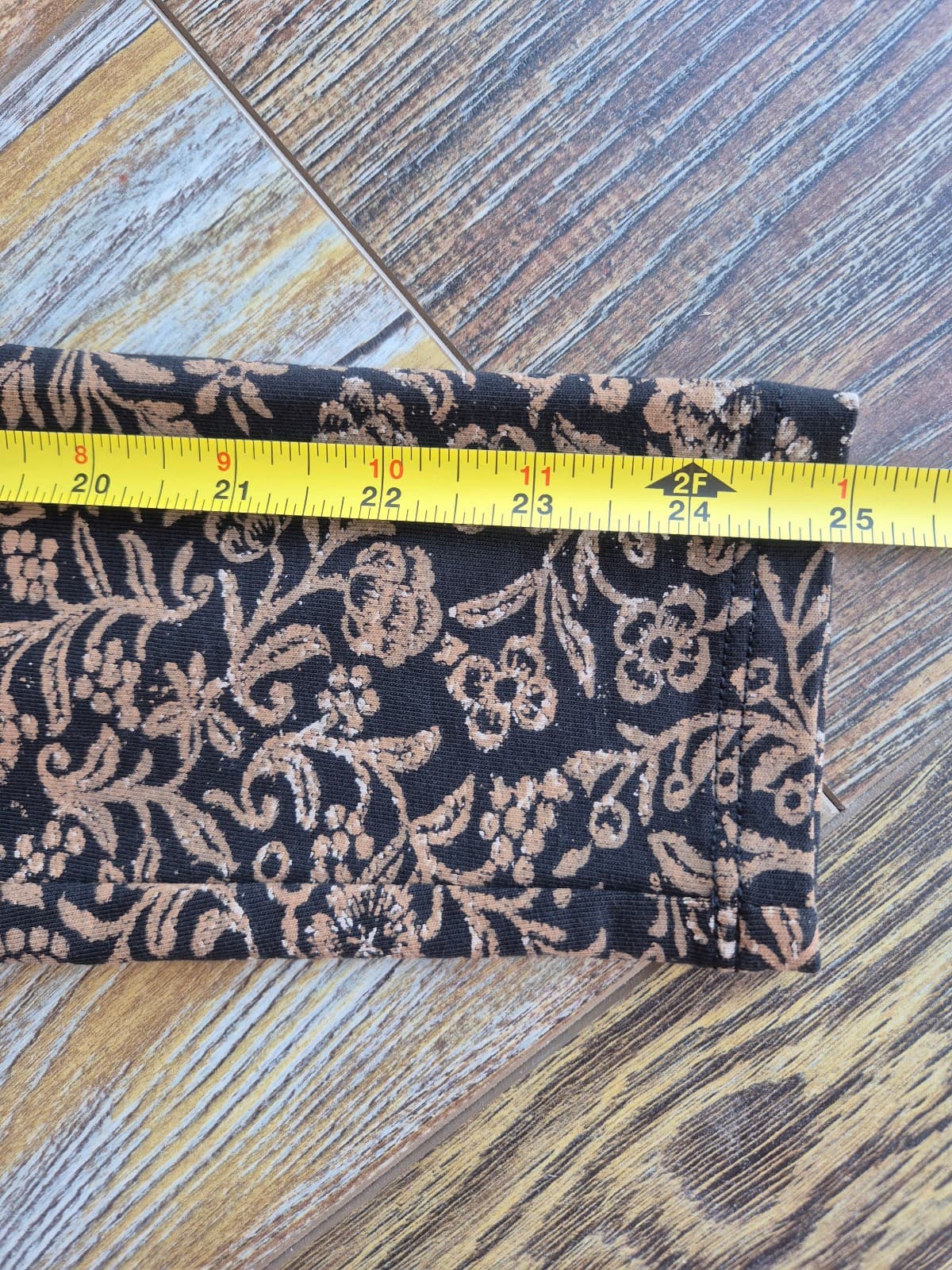 Peruvian Connection Floral Tunic Top Scoop Neck Long Sleeve Knit Brown Women's L - Thumbnail 9