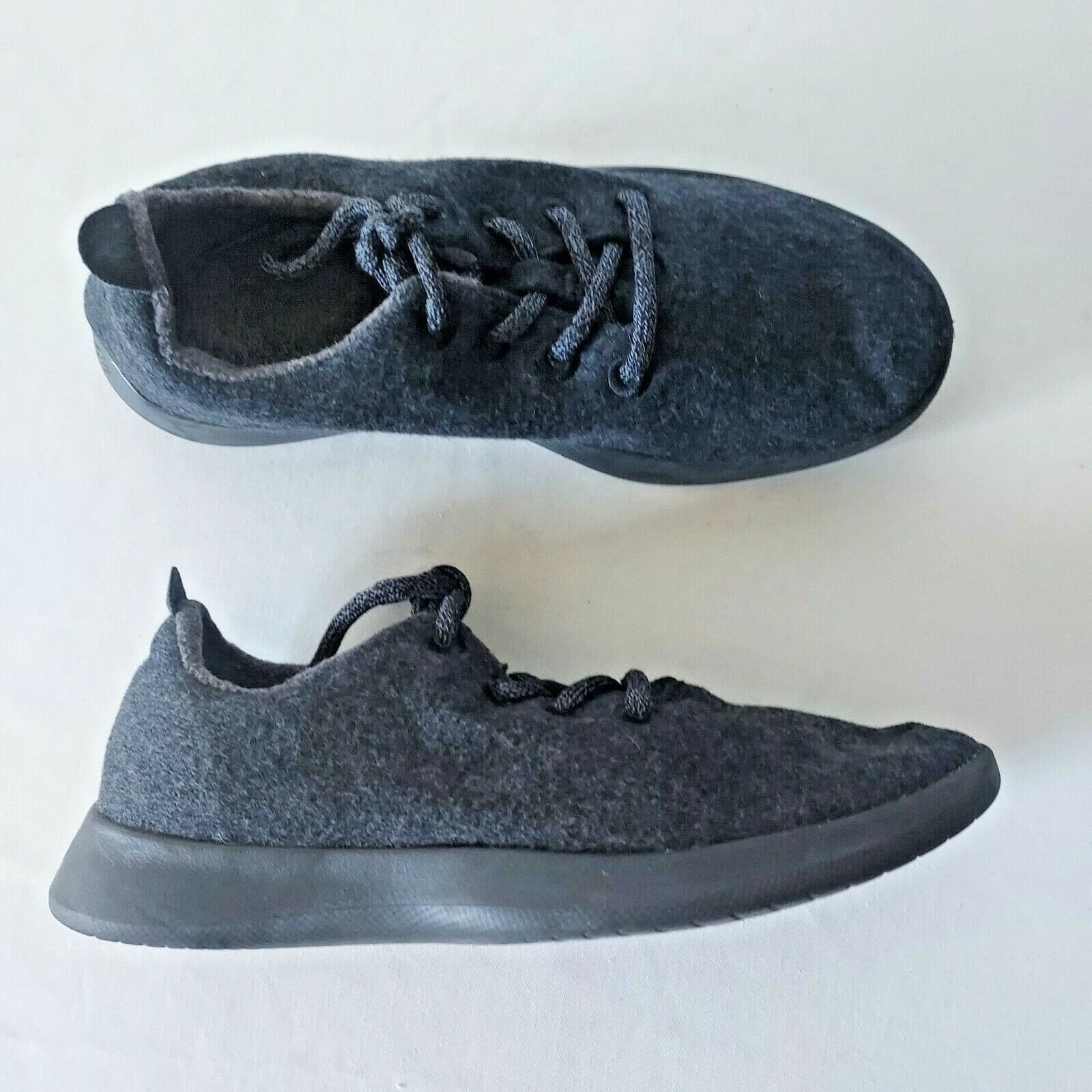 Allbirds The Wool Runner Sneaker Supper Fine NZ Merino Wool Lace Black Women US8 - Thumbnail 4