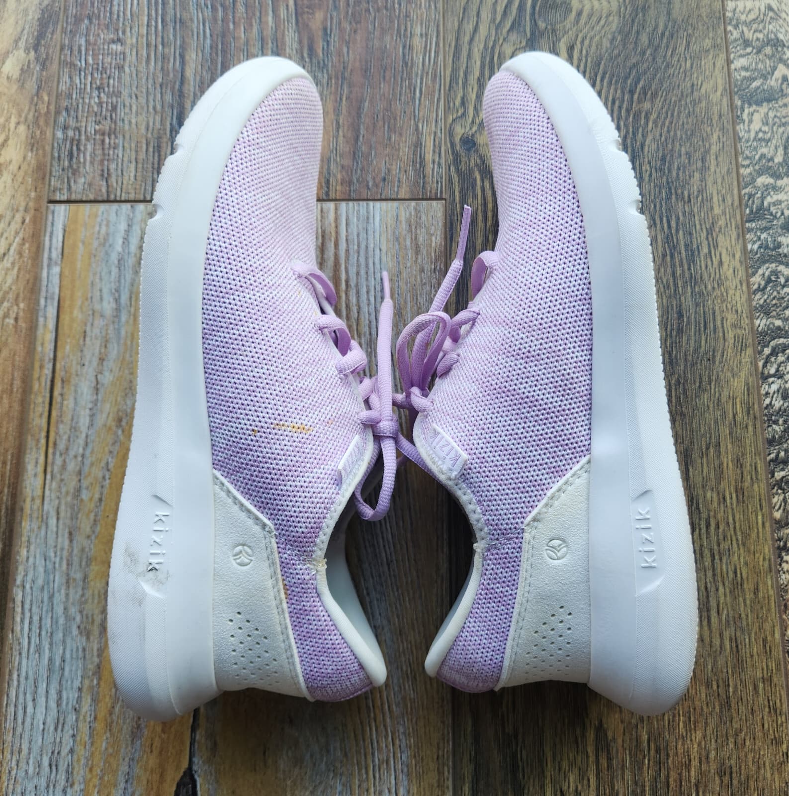 Kizik Madrid Eco Stretch-Knit Hands Free Sneaker Lace-Up Purple Men 5.5 Women 7 - Thumbnail 3