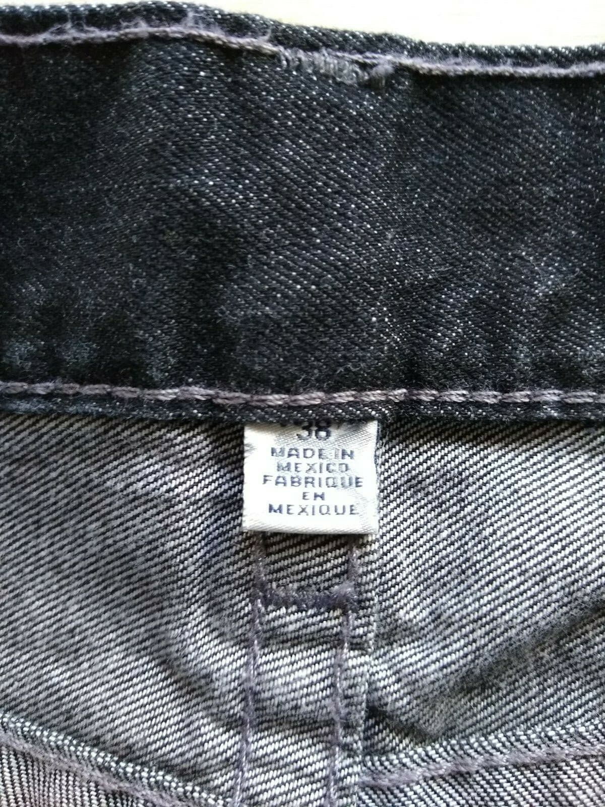 True Religion Men 100%Cotton Black Jeans Straight Leg Sz.38 Mede in Mexico - Thumbnail 7
