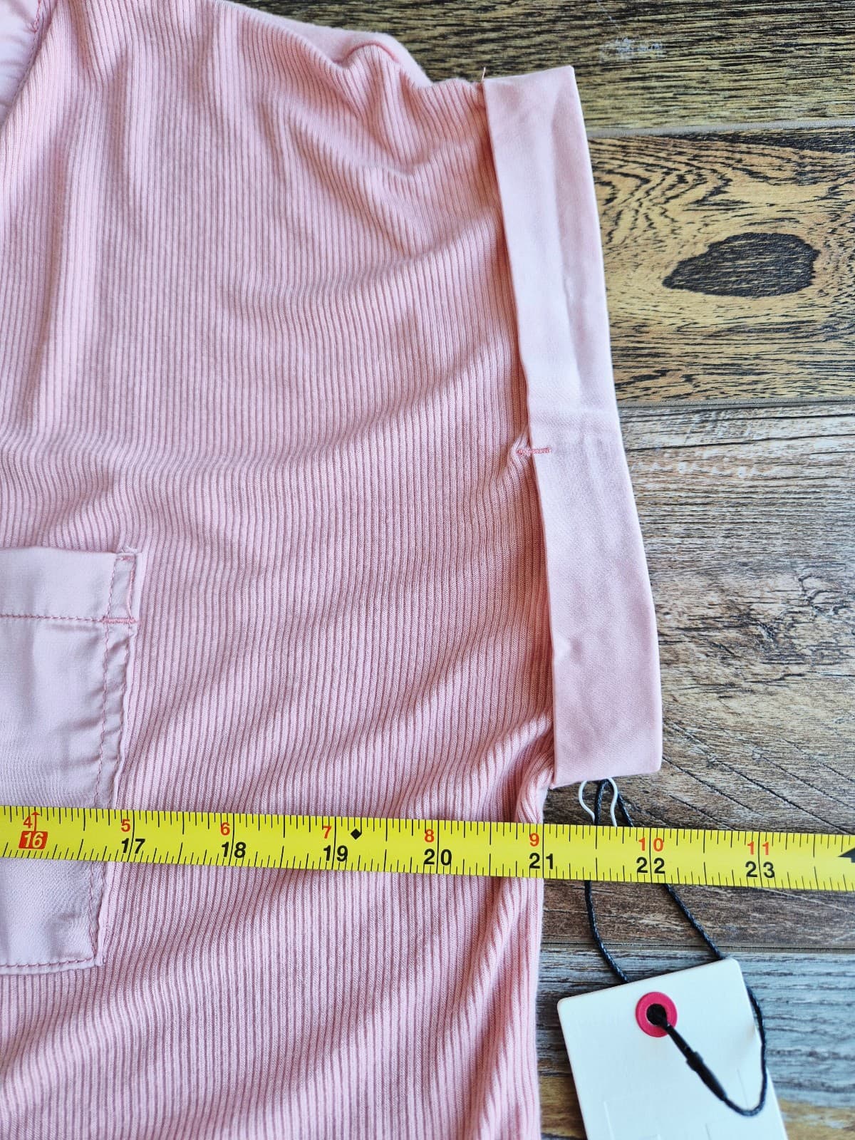 NEW TED BAKER Single Jersey Blouse 1/2 Button Cap Sleeve Mellow Rose Women's XL - Thumbnail 10