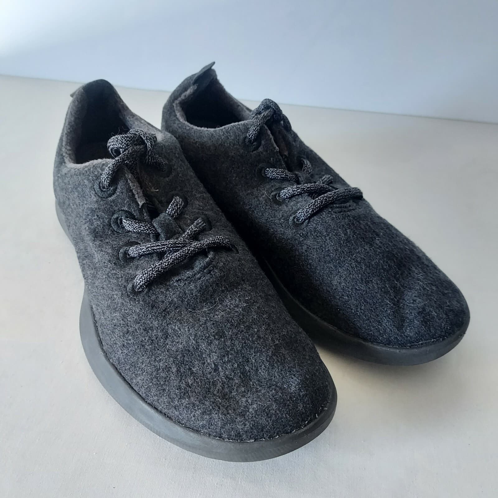 Allbirds The Wool Runner Sneaker Supper Fine NZ Merino Wool Lace Black Women US8 - Thumbnail 3