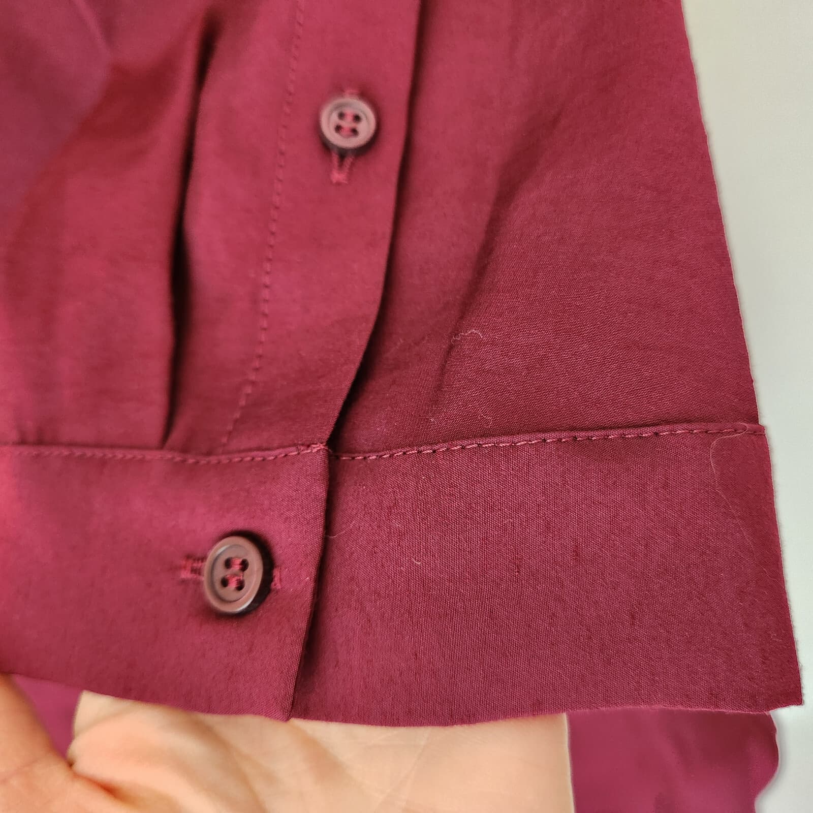 COS $125 Scalloped Trim Layered Ruffle Mini Dress Long Sleeve Pocket Red Sz.8 - Thumbnail 5