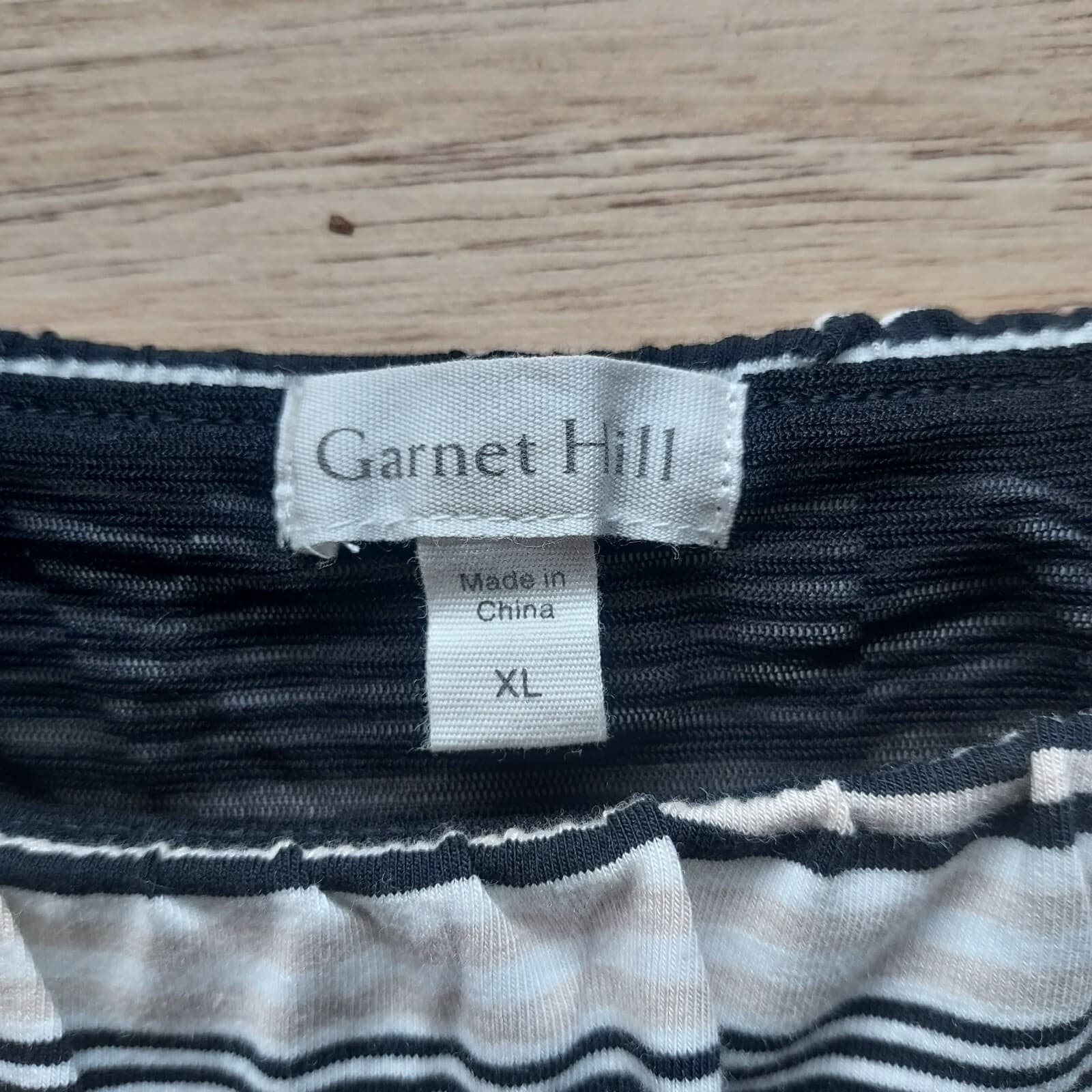 Garnet Hill Santorini Maxi Stripe Dress Sleeveless Elastic Waist Black Ivory XL - Thumbnail 7