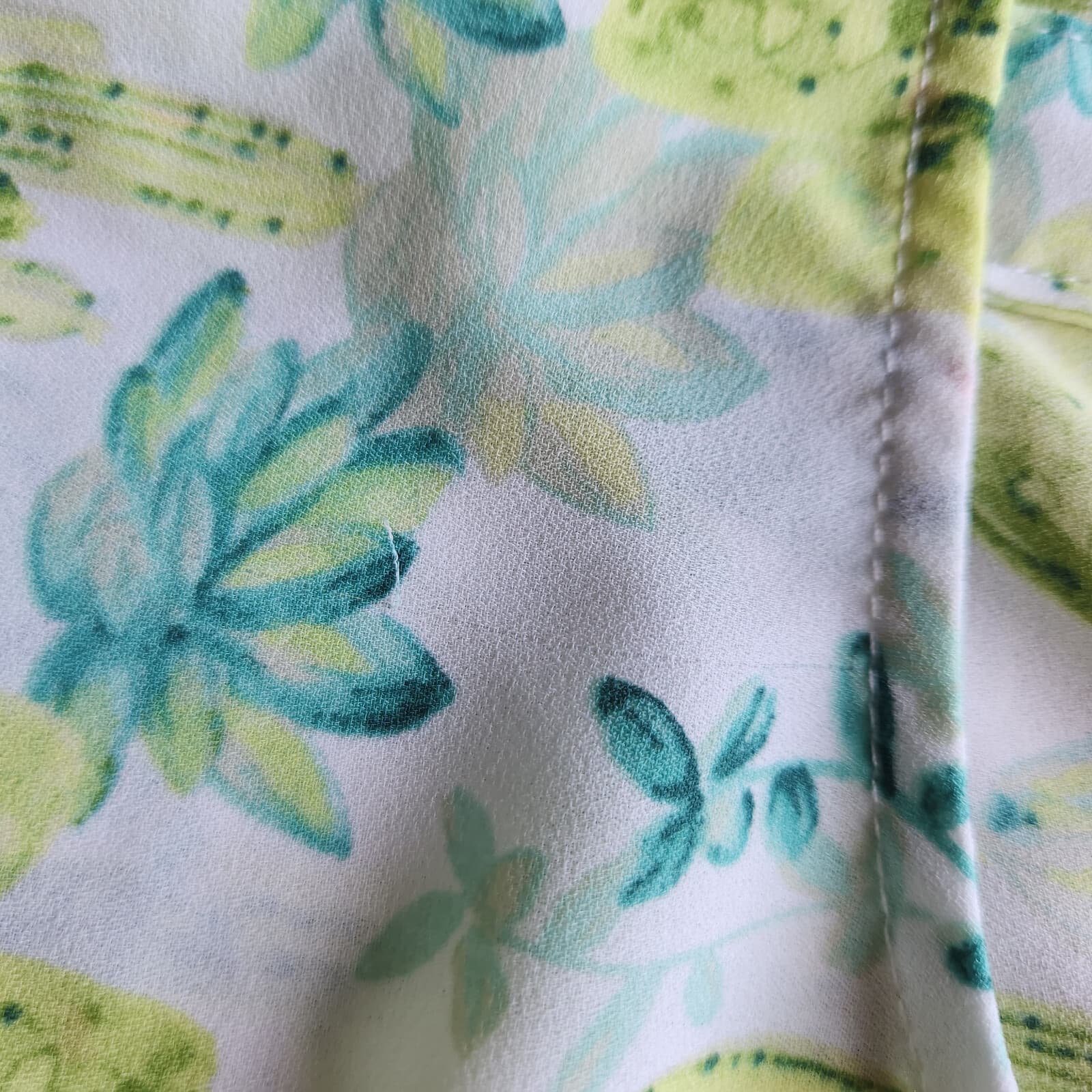 Torrid Abbey Georgette Button Back Blouse Short Sleeve Cactus Multi Sz.O (L) - Thumbnail 9