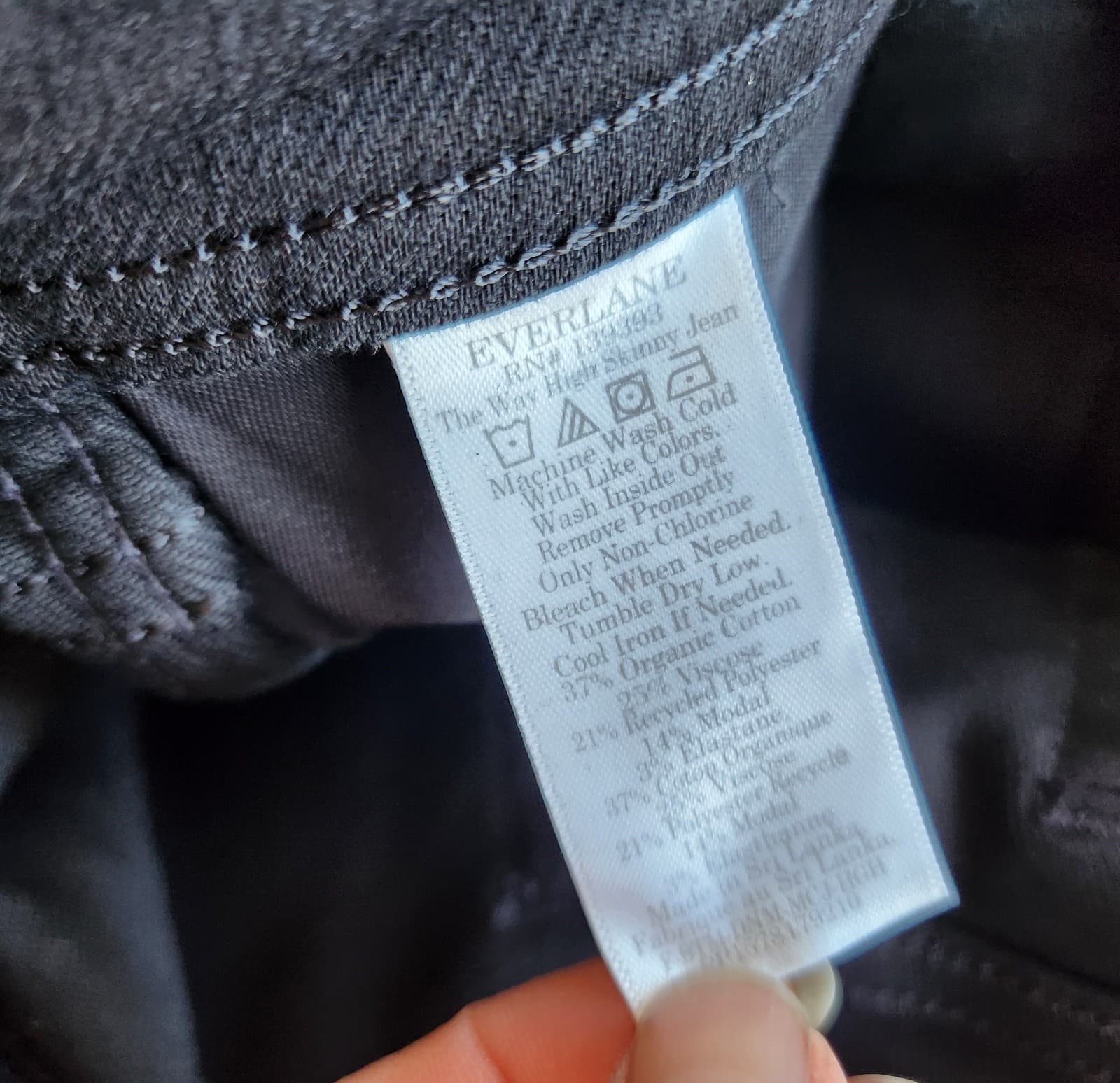 NWT Everlane The Way-High Skinny Jeans Stretch Organic Cotton Black Women's 26 - Thumbnail 11