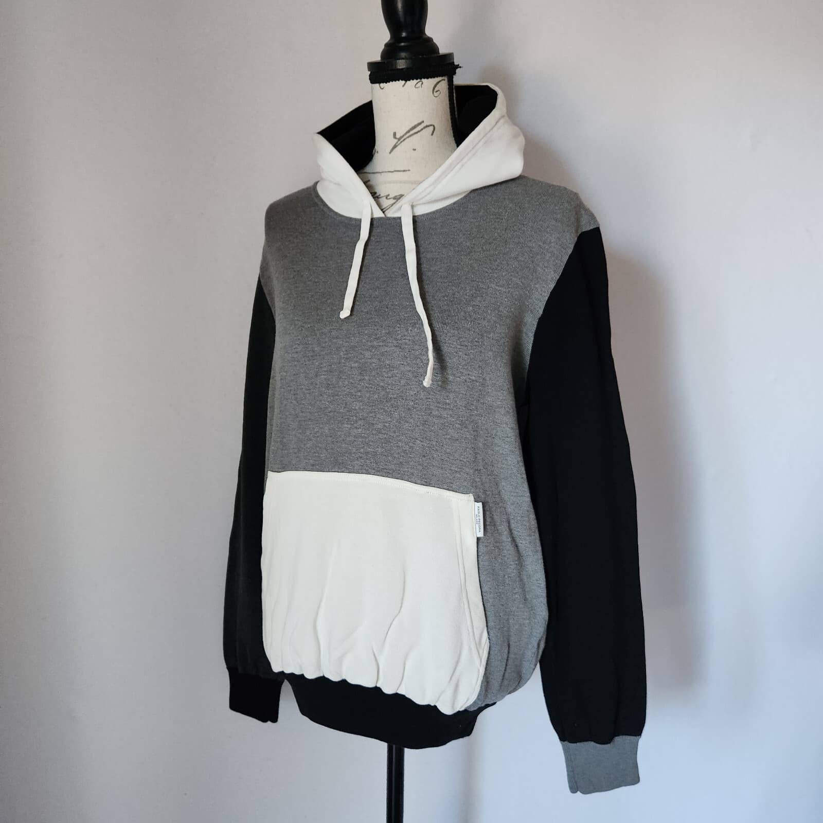 NWoT Paolo Pecora Milano Gilmar Colorblock Pullover Hoodie Pocket Cotton Men's M - Thumbnail 3