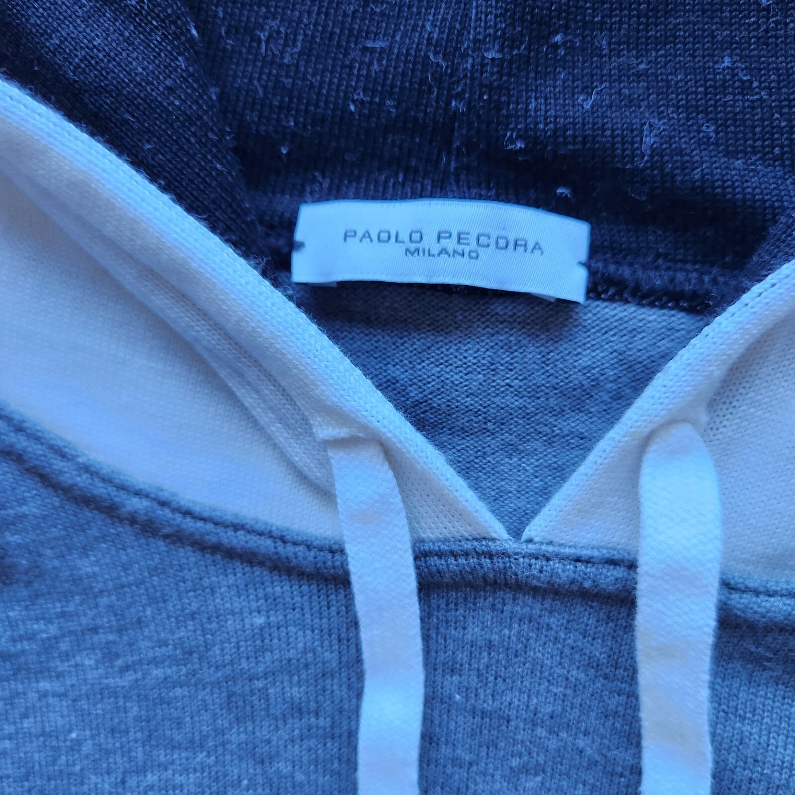 NWoT Paolo Pecora Milano Gilmar Colorblock Pullover Hoodie Pocket Cotton Men's M - Thumbnail 8
