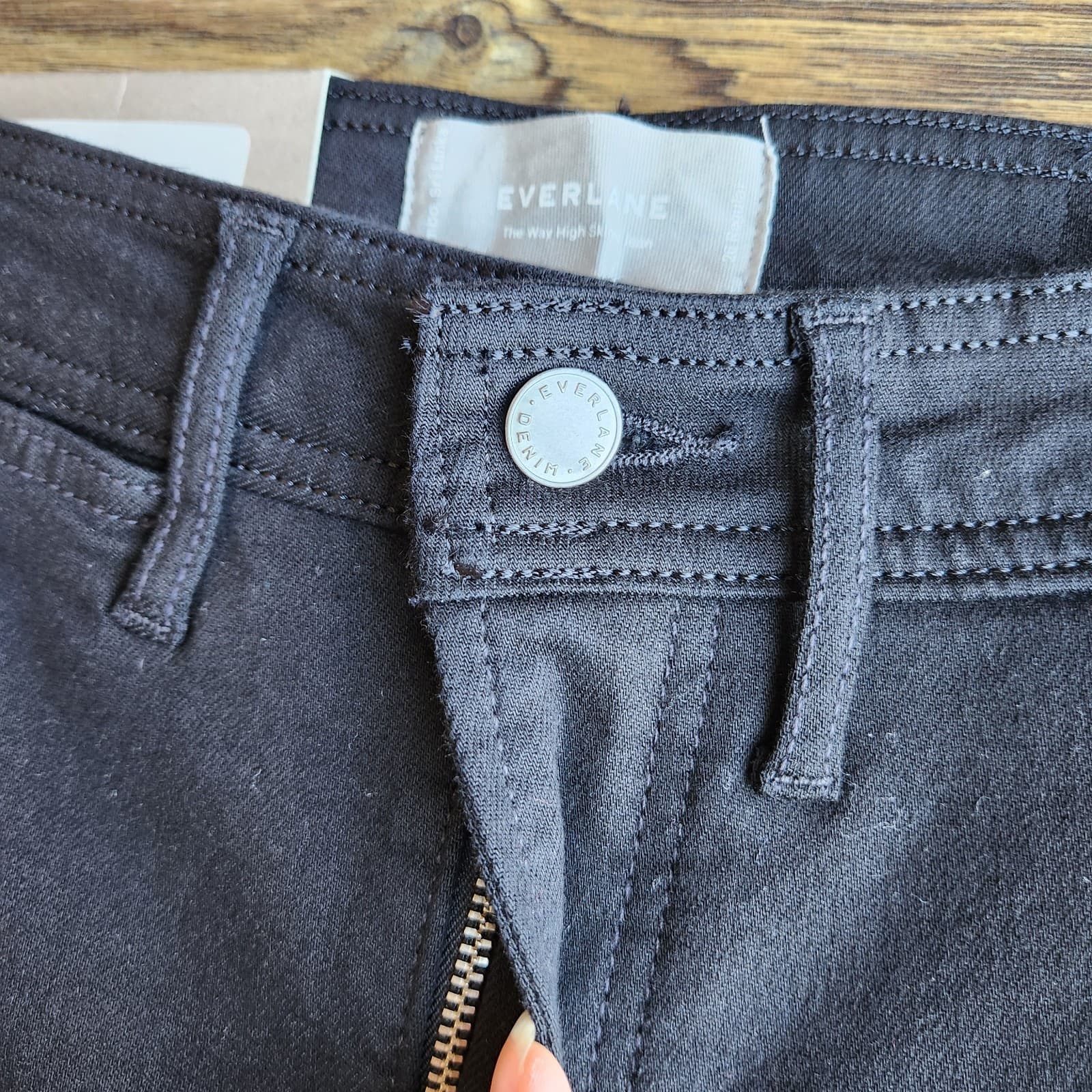 NWT Everlane The Way-High Skinny Jeans Stretch Organic Cotton Black Women's 26 - Thumbnail 9