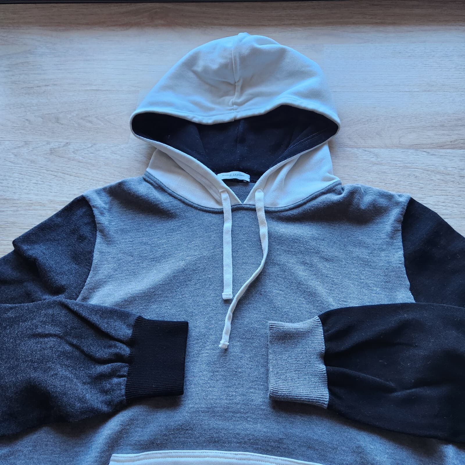 NWoT Paolo Pecora Milano Gilmar Colorblock Pullover Hoodie Pocket Cotton Men's M - Thumbnail 6