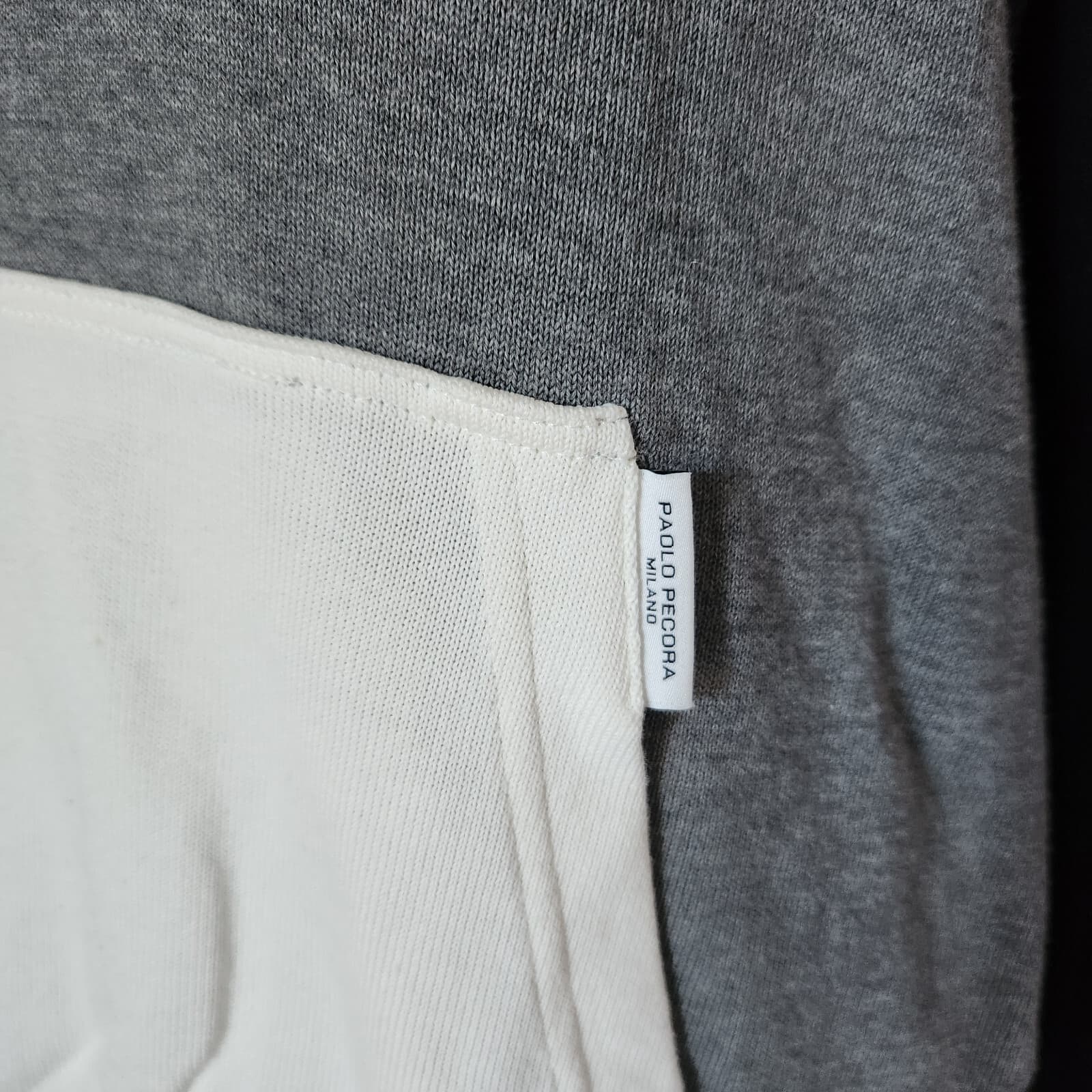 NWoT Paolo Pecora Milano Gilmar Colorblock Pullover Hoodie Pocket Cotton Men's M - Thumbnail 4