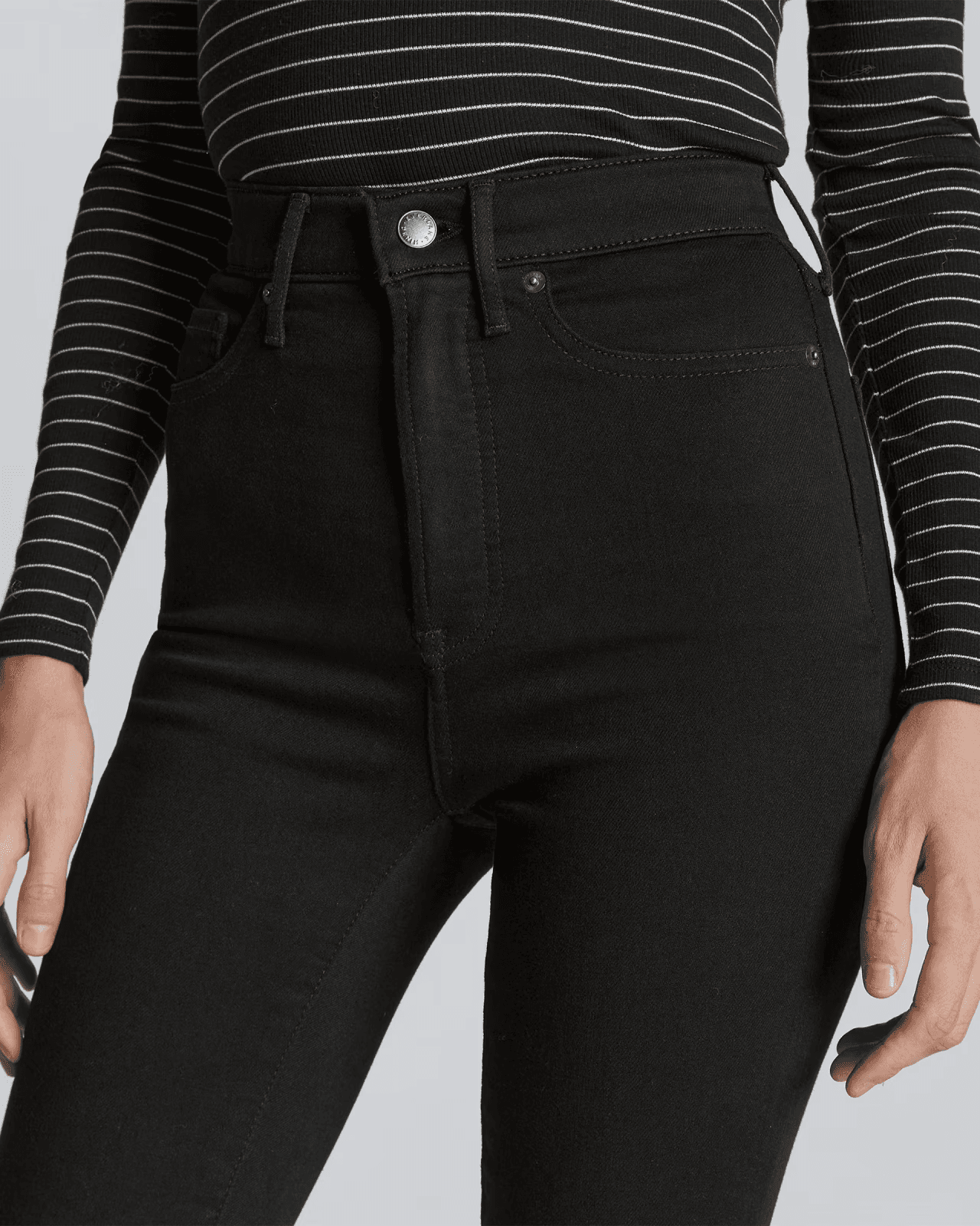 NWT Everlane The Way-High Skinny Jeans Stretch Organic Cotton Black Women's 26 - Thumbnail 6