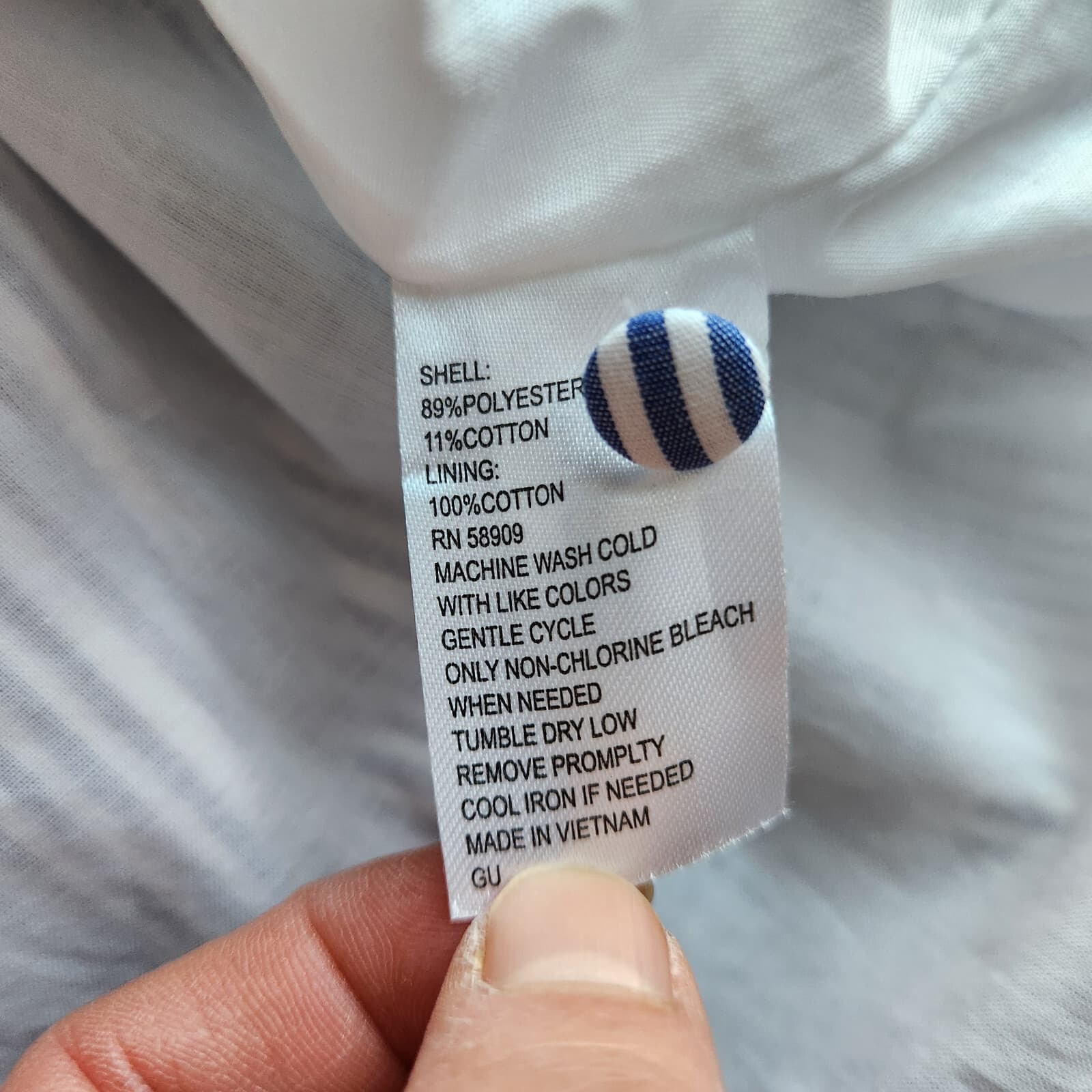 NWT Alex Marie Square Neck Striped Midi Dress Belt Melon Sleeve Blue White Sz.12 - Thumbnail 11