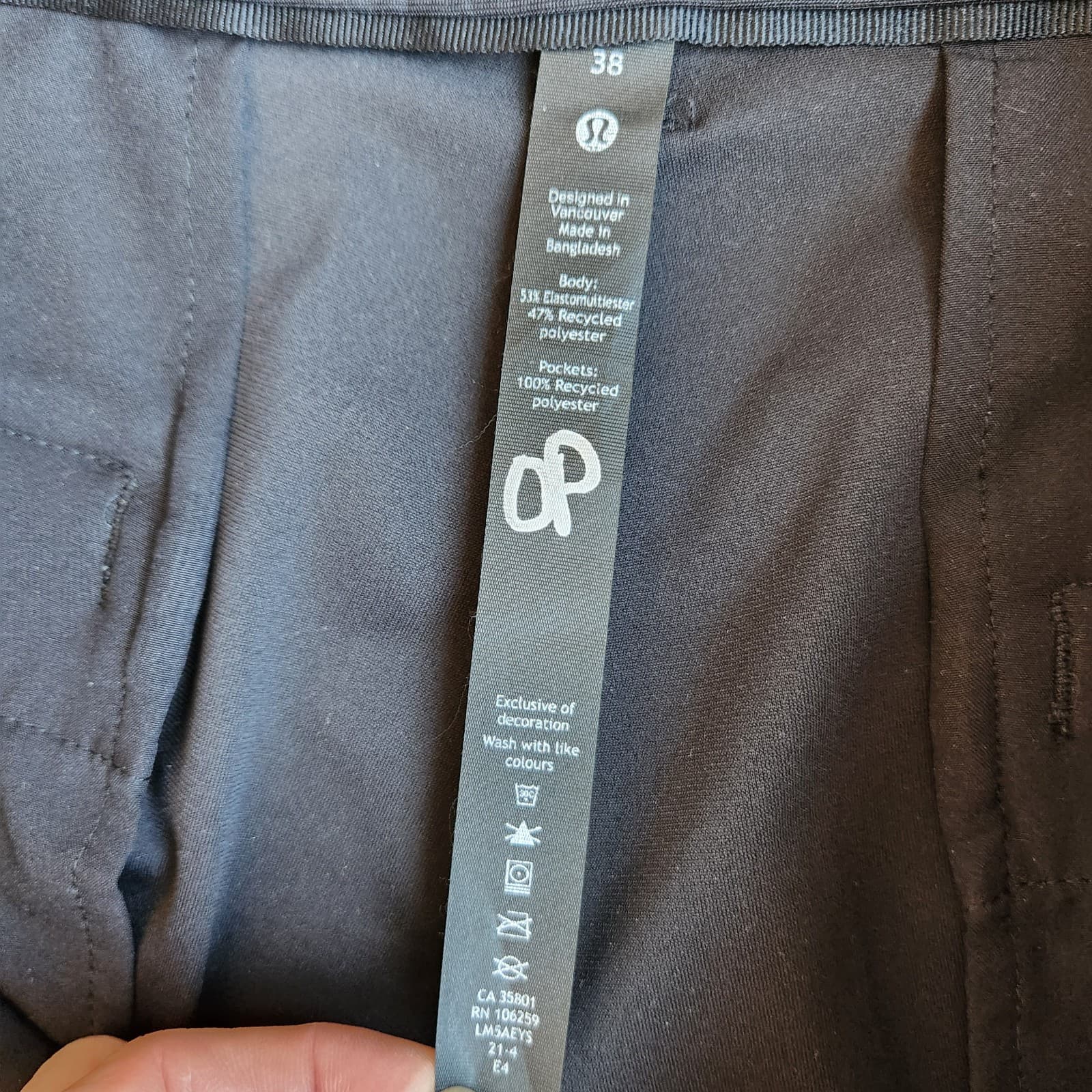 Lululemon Men's 38 Commission Casual Pant Classic 34" Warpstreme Stretch Black - Thumbnail 13