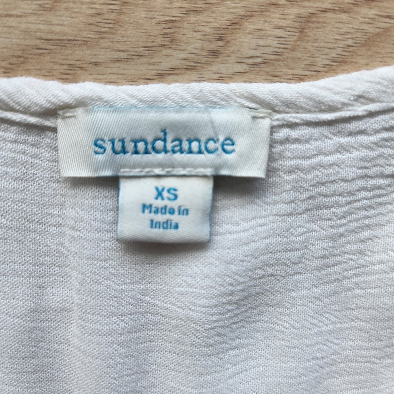 Sundance Journey Delight Embroidered Boho Top Sleeveless White XS (Bust 40") - Thumbnail 7
