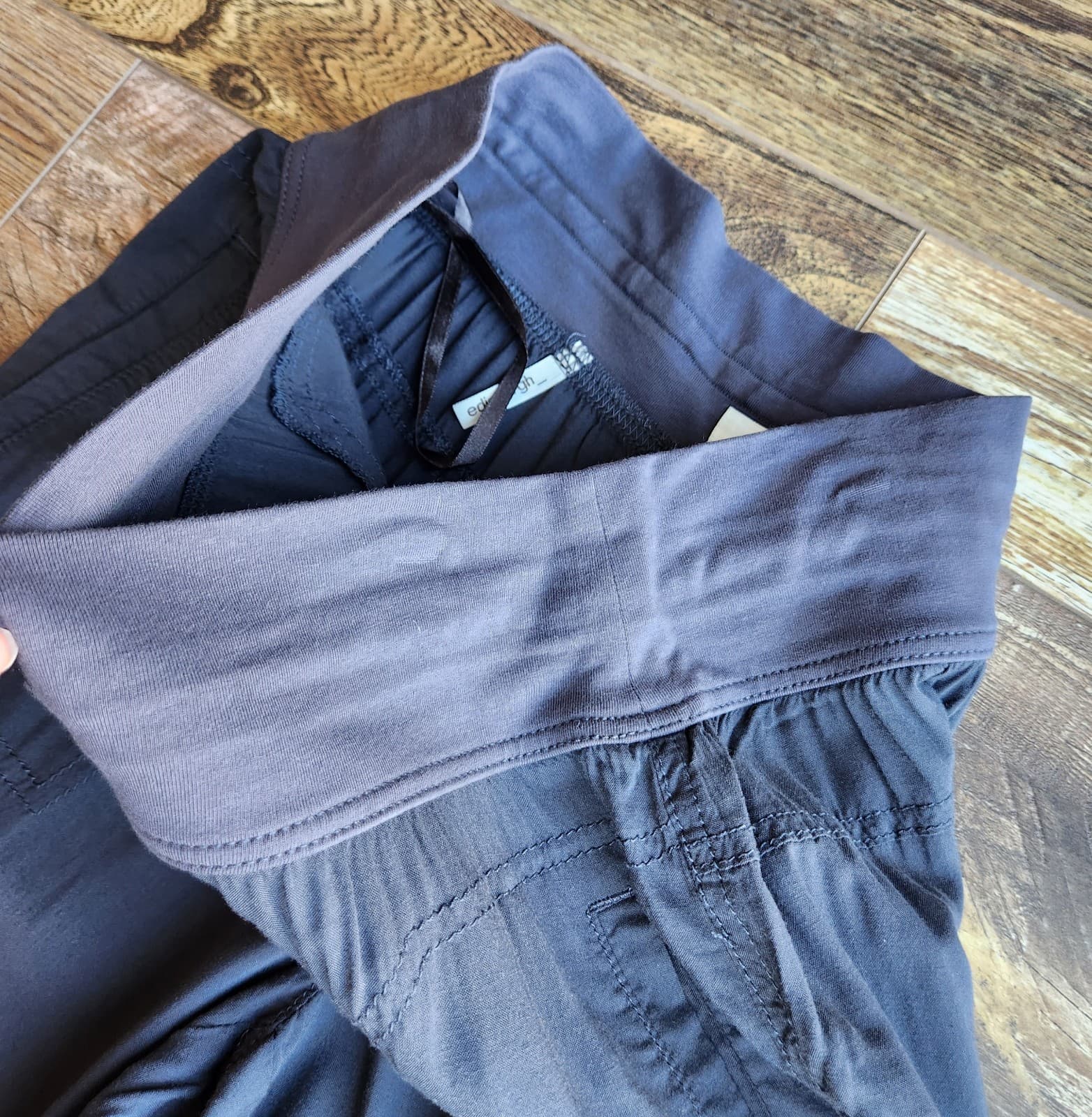 Sandwich Edinburgh Pants Wide-Leg Relax-Fit Pull-On Drawstring Pocket Grey Sz.42 - Thumbnail 5