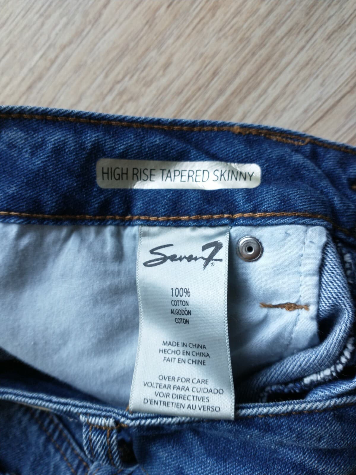 NWT Seven7 High Rise Tapered Skinny Vintage Mom Jeans Blue 100%Cotton Women Sz.6 - Thumbnail 11