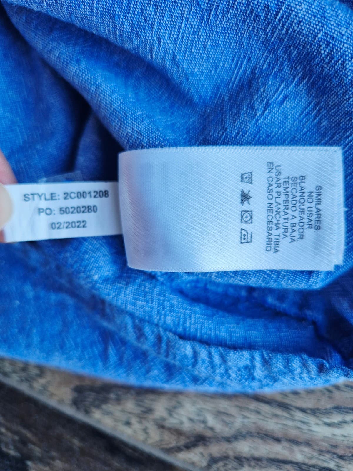 Vineyard Vines Cotton Linen Pintuck Cover Up Top Mini DressLong Sleeve Blue Sz.L - Thumbnail 9