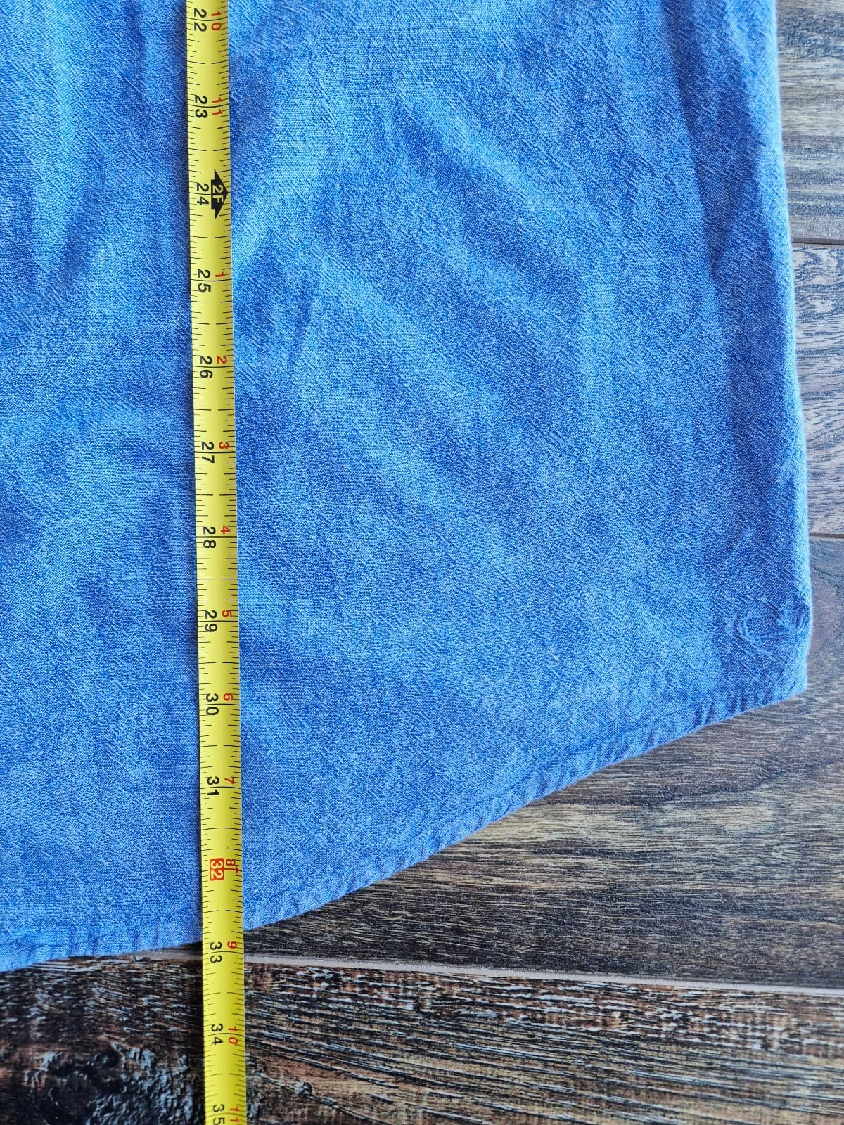 Vineyard Vines Cotton Linen Pintuck Cover Up Top Mini DressLong Sleeve Blue Sz.L - Thumbnail 12