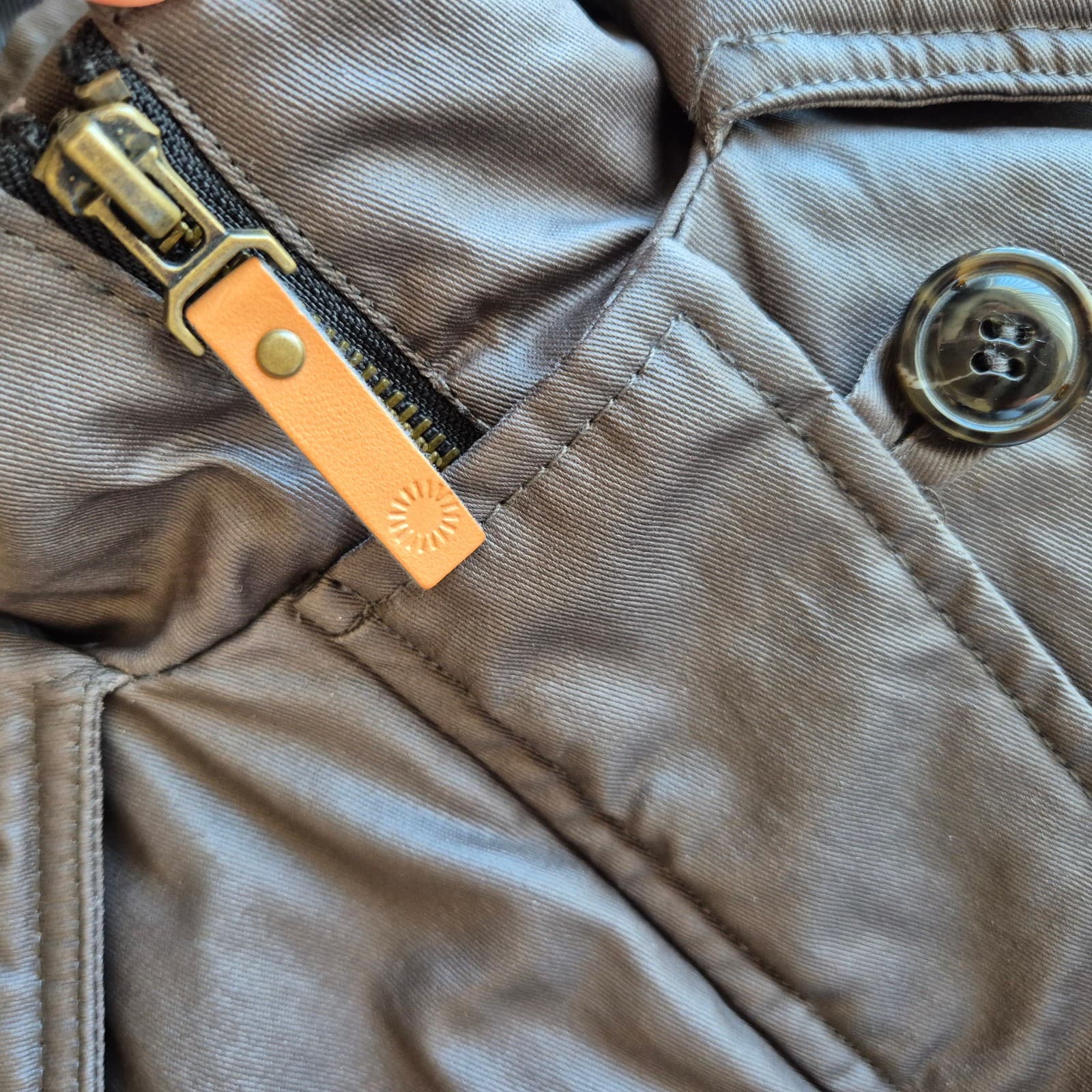 UGG Down Removeable Lamb Fur Trim Hooded Parka Winter Coat Jacket Brown Womens S - Thumbnail 10