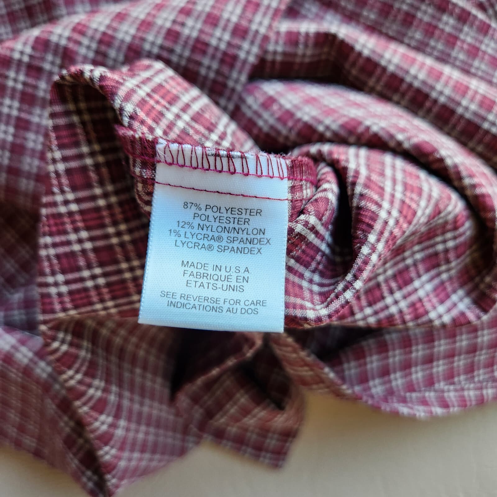 Vintage Talbots USA Crinkle Plaid Jumper Midi Dress Sleeveless Pocket Red Sz.P8 - Thumbnail 10