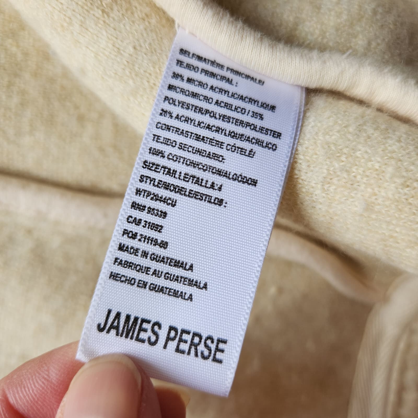 Standard James Perse Shrunken Sherpa Fleece Jacket High Neck Button Beige Sz.4 - Thumbnail 11
