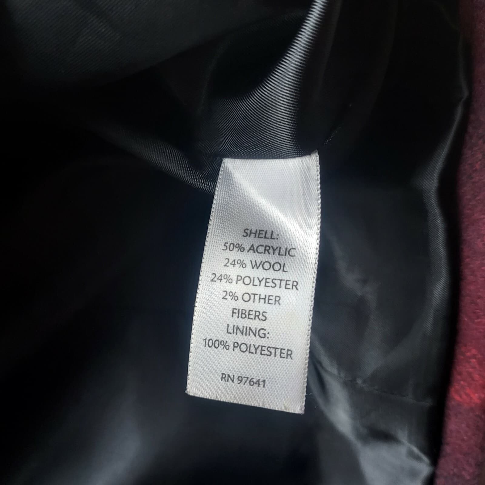 J.Jill Wool Blend Red Buffalo Plaid Pea Coat Jacket Snap Pocket Lined Women Sz.S - Thumbnail 9