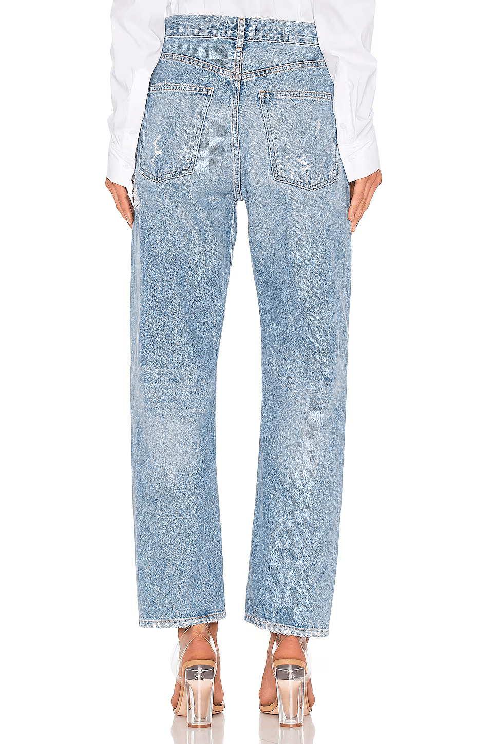 NWoT AGOLDE 90's Mid Rise Distressed Loose Fit Jeans Buttonfly Fall Out Sz.33 - Thumbnail 13