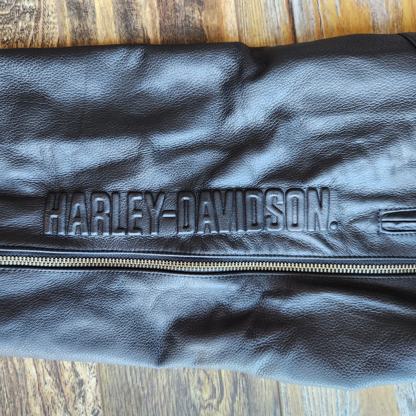 NWT Harley-Davidson $325 Chap-Deluxe II Black Stretch Leather Motocycle Men's XL - Thumbnail 10