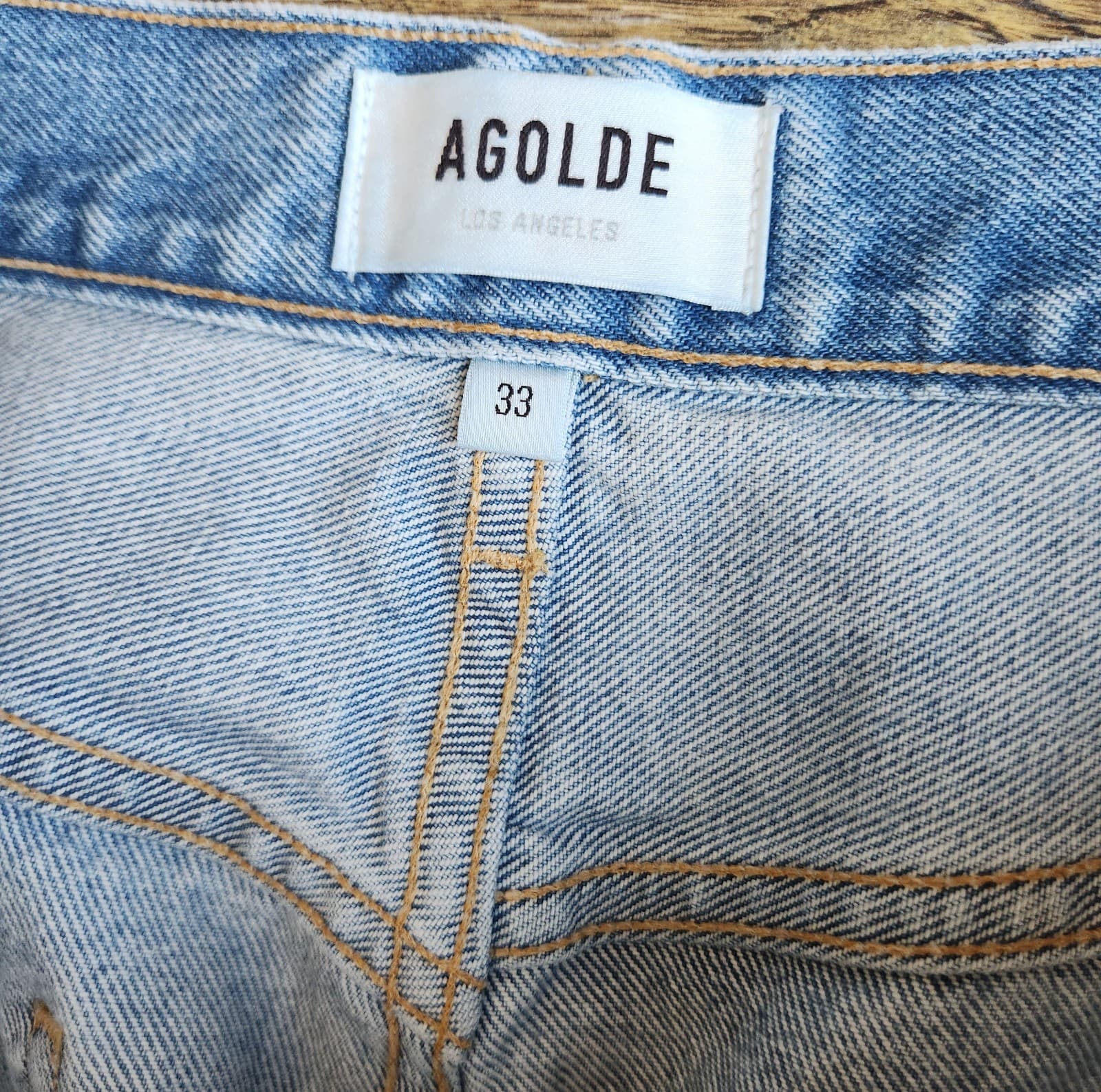 NWoT AGOLDE 90's Mid Rise Distressed Loose Fit Jeans Buttonfly Fall Out Sz.33 - Thumbnail 15