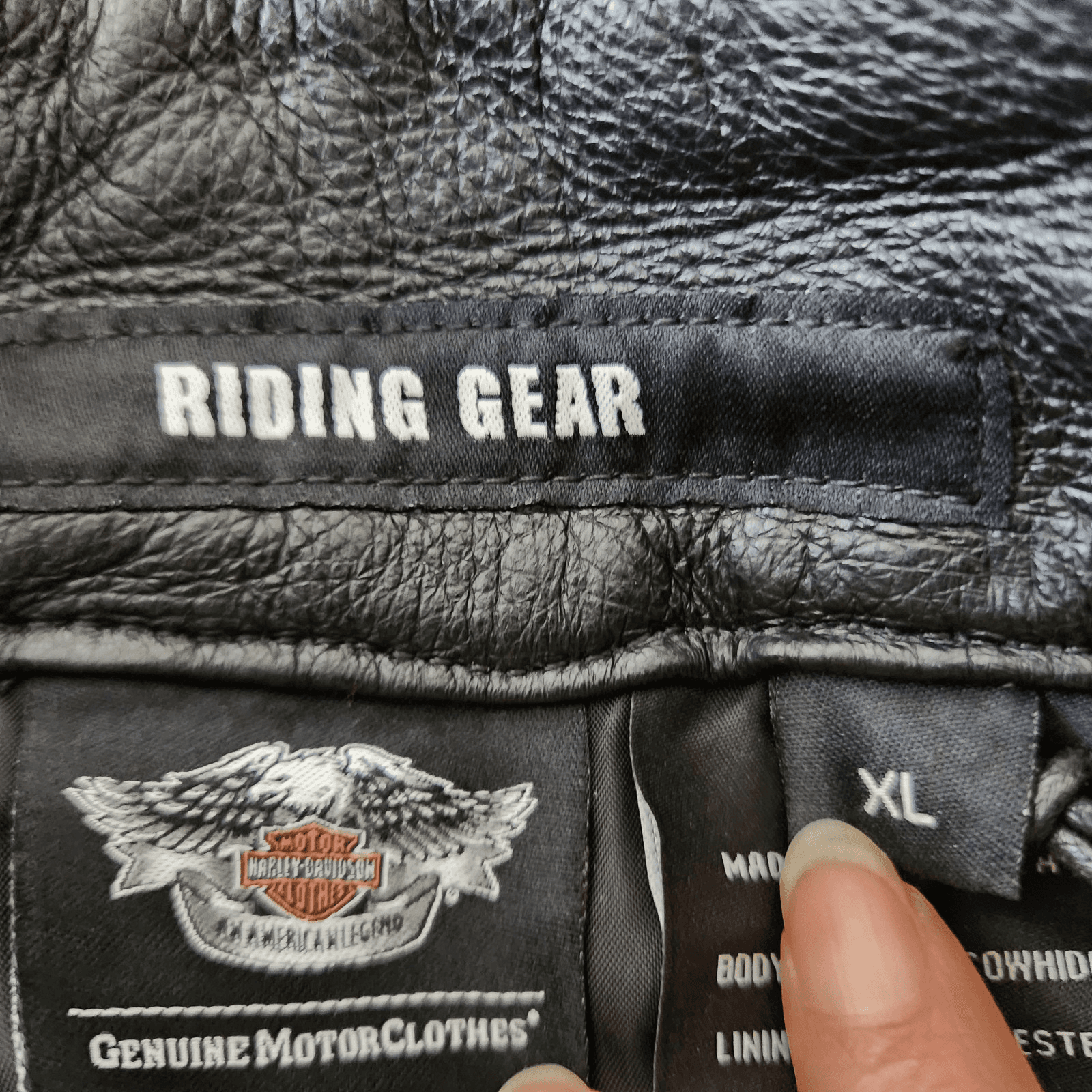 NWT Harley-Davidson $325 Chap-Deluxe II Black Stretch Leather Motocycle Men's XL - Thumbnail 19