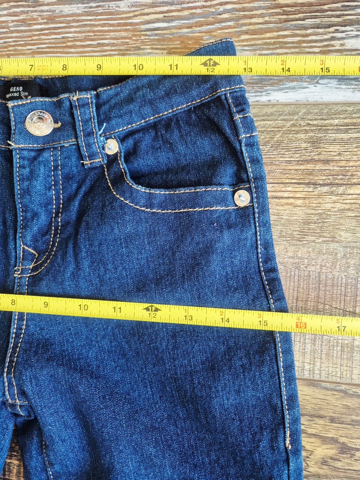 True Religion Girl's 10 Geno Relaxed Slim Jeans Zip 5-Pocket Stretch Dark Blue - Thumbnail 11